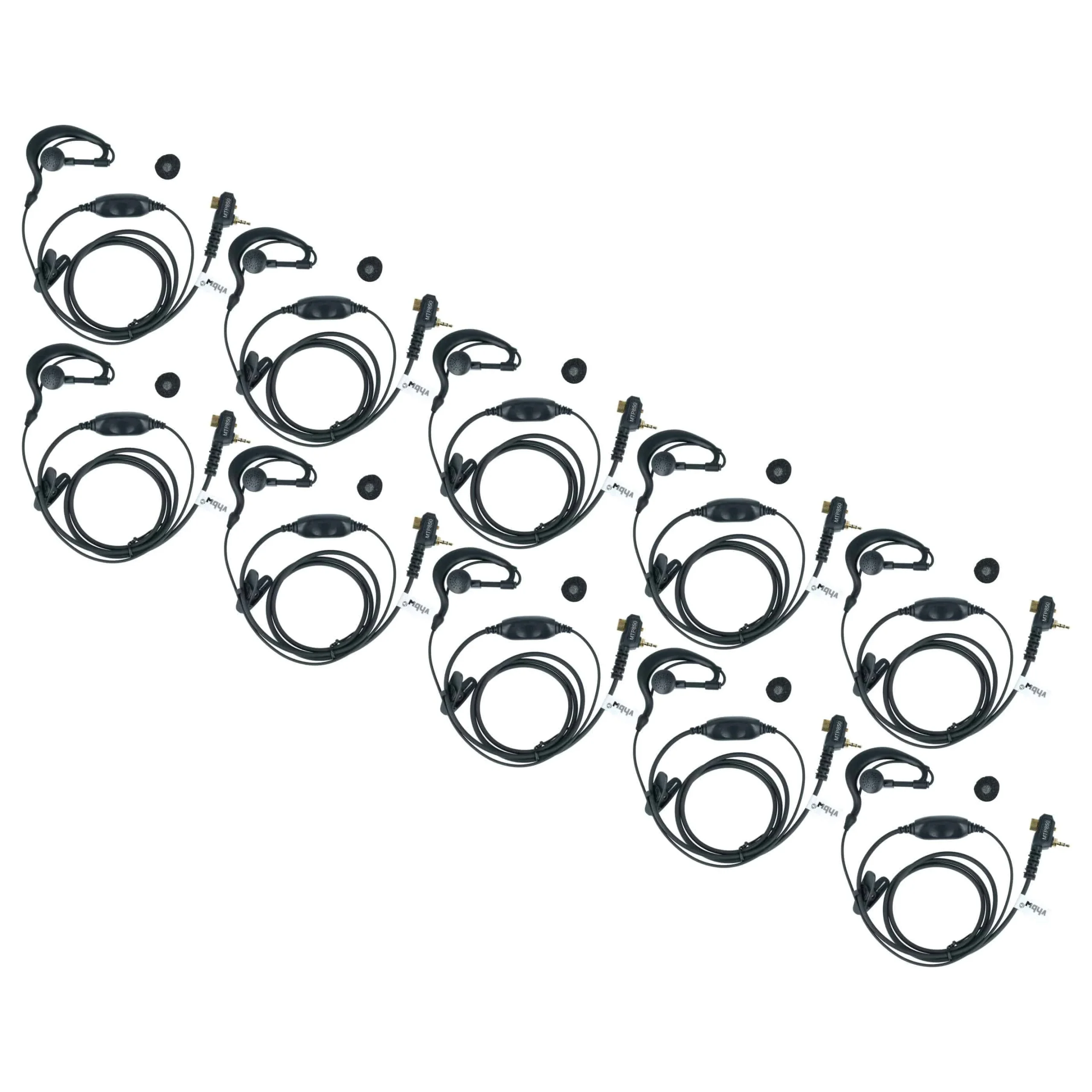 10x Security Radio Headset as Replacement Motorola FTN6583 - "Take Call Button", Clip Mount