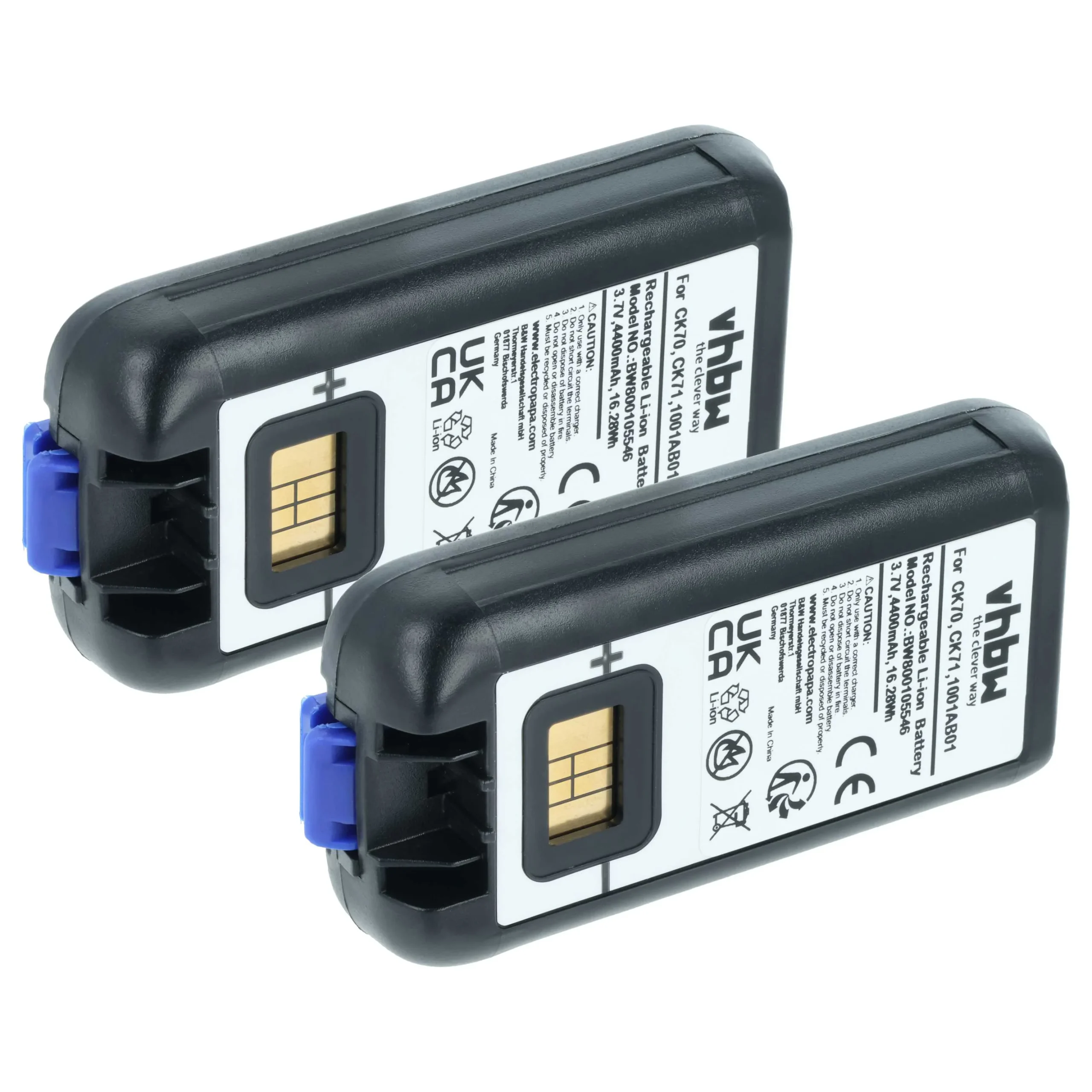 Batterie (2 pcs.) remplace Intermec 1001AB01, 1001AB02 pour ordinateur mobile PDA Intermec - 4400mAh