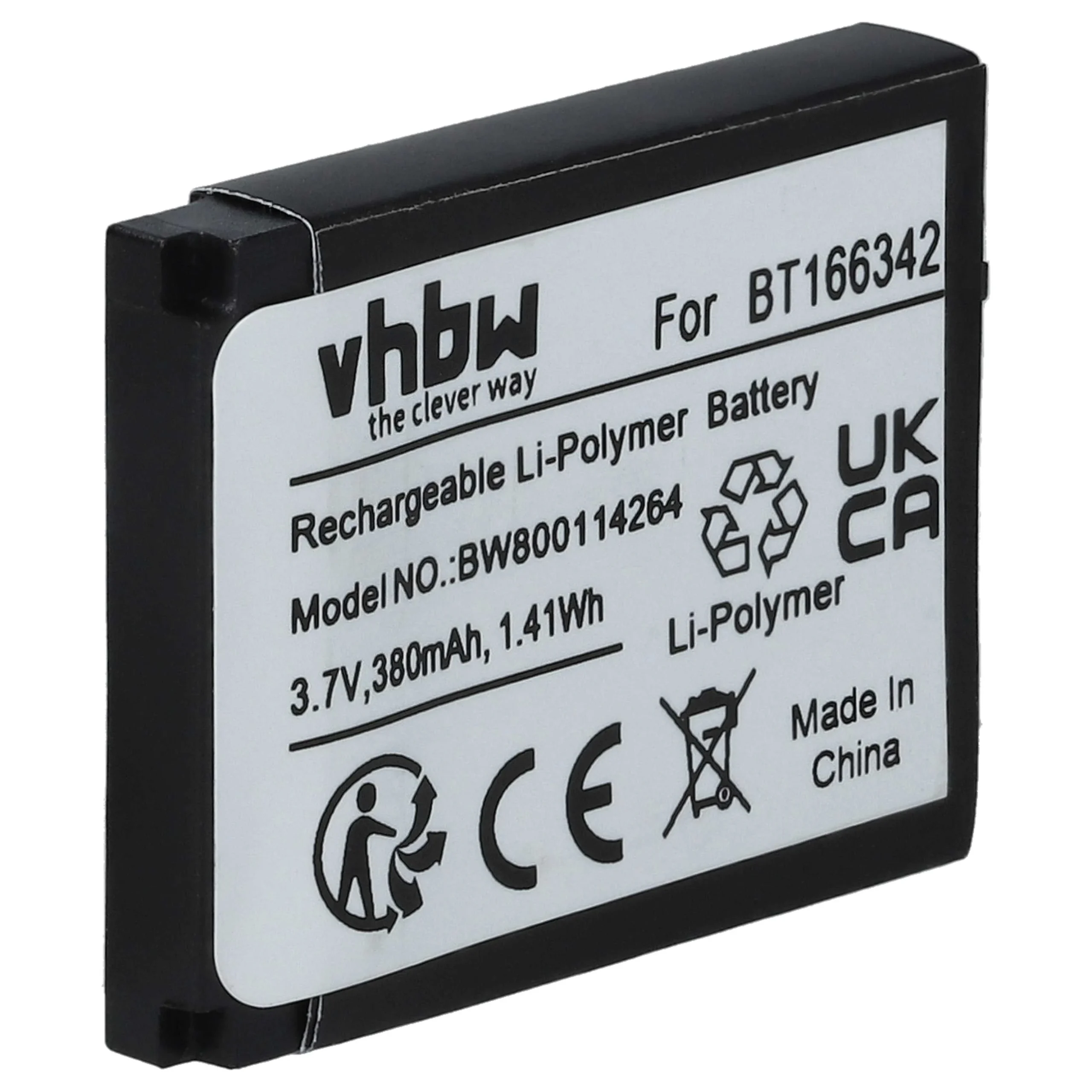 Batterie remplace BT166342, PX8914-944, BT266342 montre connectée - 380mAh 3,7V Li-polymère