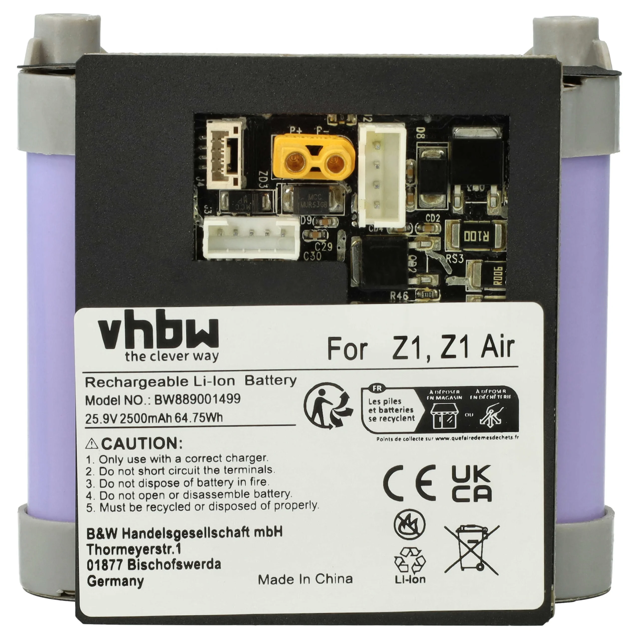 Batterie pour aspirateur Roidmi Z1 Air XCQ15RM, XCQ05RM - 2500mAh 25,9V Li-ion