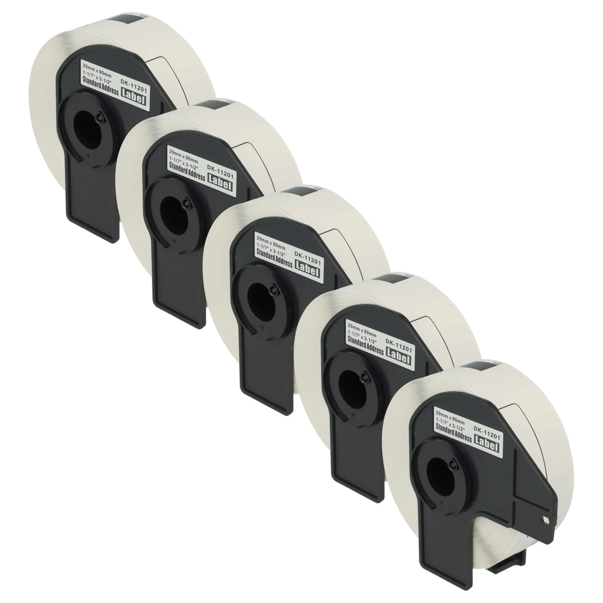 5x Étiquette remplacent Brother DK-11201 pour imprimante étiqueteuse - 29mm x 90mm + support
