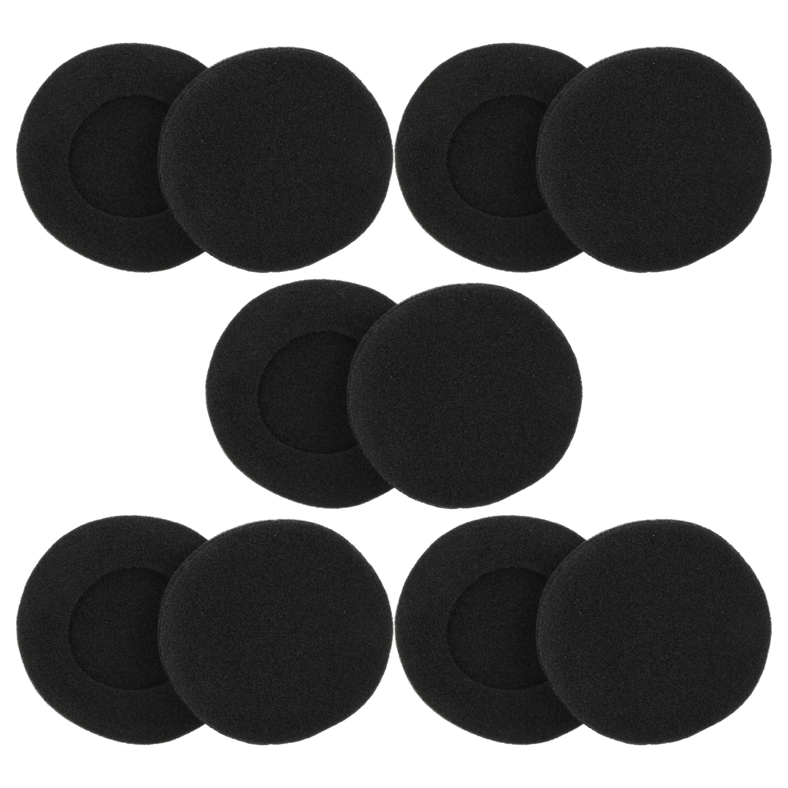 10x Coussinets d'oreille pour casques écouteurs AKG, Sennheiser, Koss, Audio Technica -, surface mate noir
