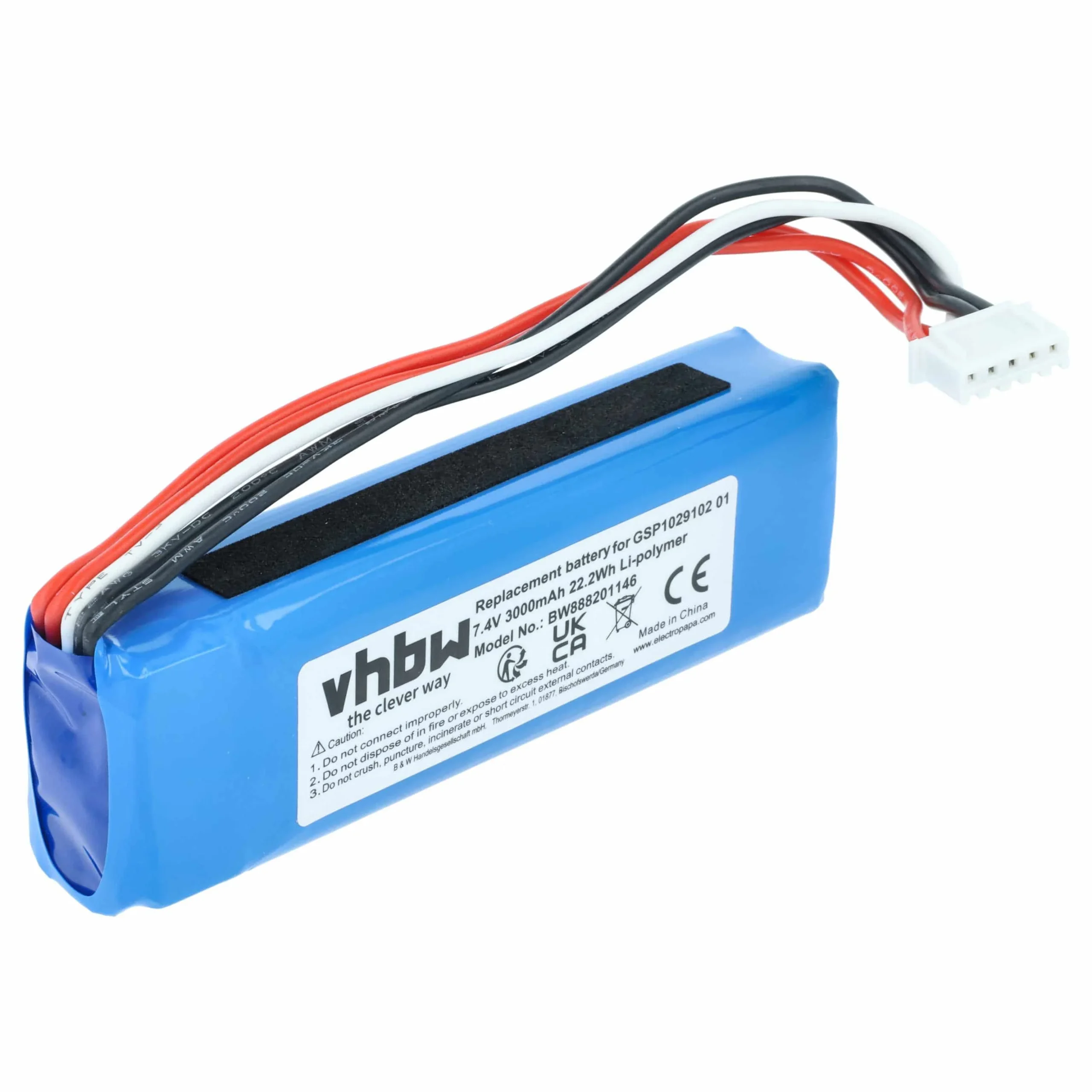 Batterie remplace Harman Kardon CP-HK06, GSP1029102 01 enceinte Harman Kardon - 3000mAh 7,4V Li-polymère