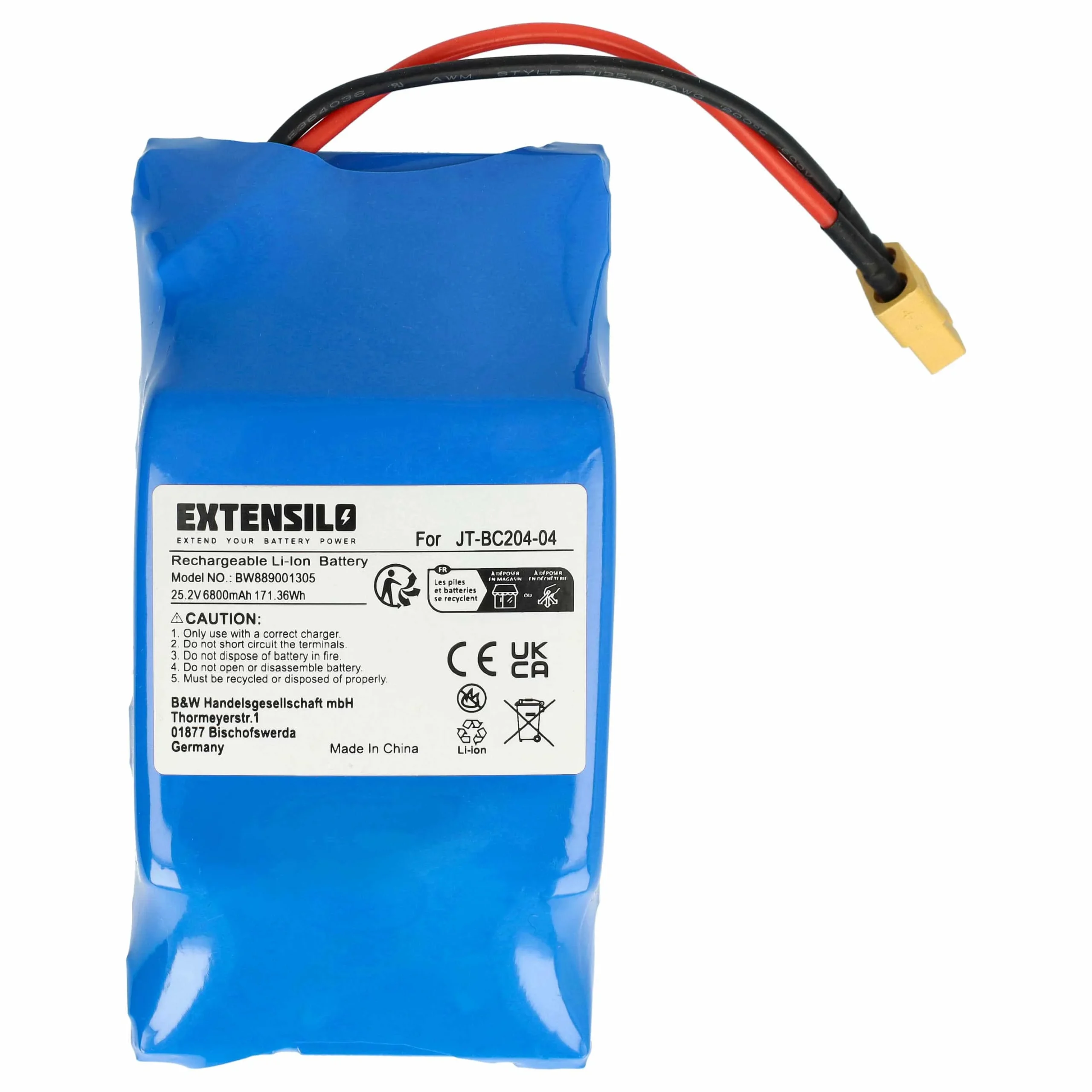 Batterie remplace Elitop 0702AS-HCY gyropode - 6800mAh 25,2V Li-ion