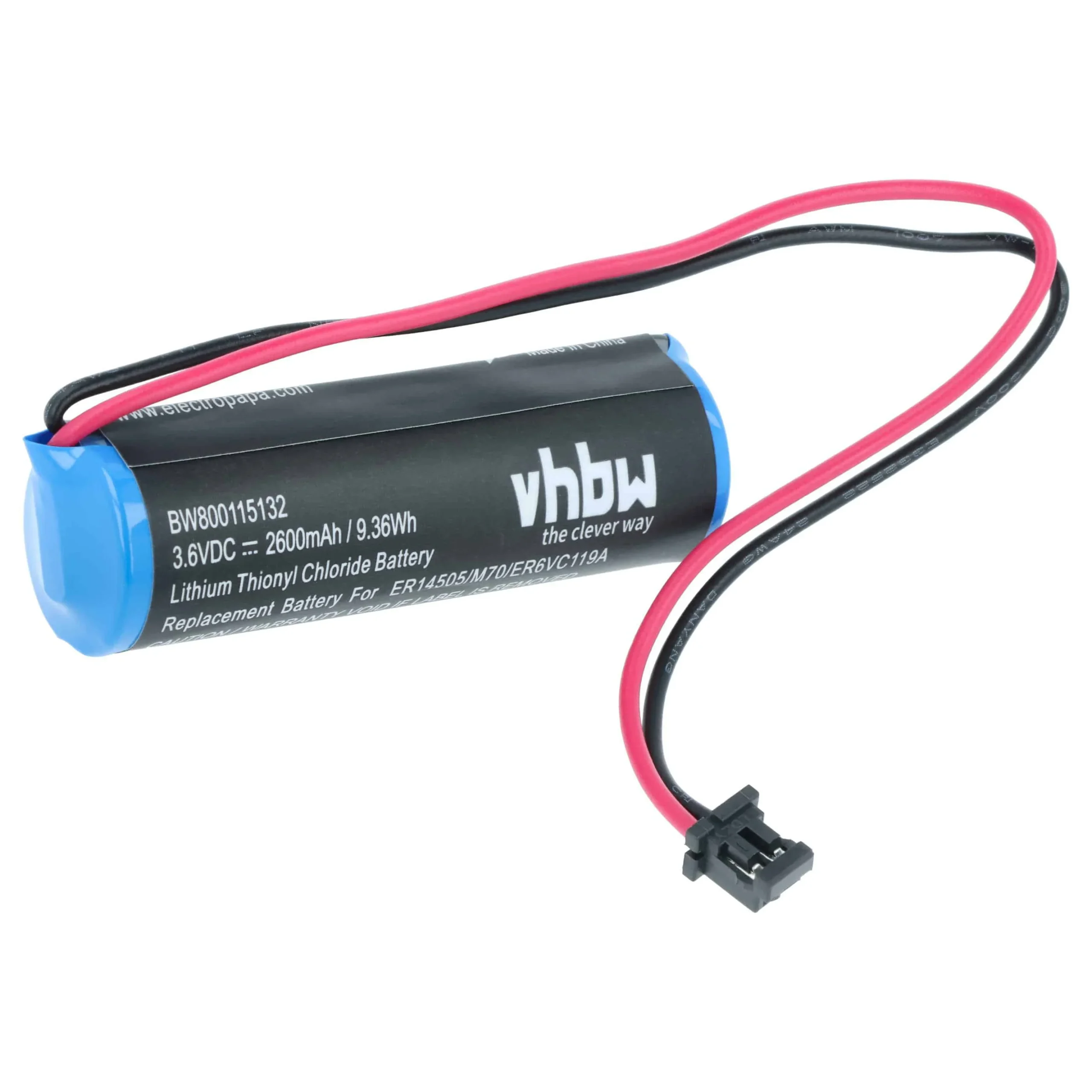 Pile pour système CNC Mitsubishi M70, MR-J3- 2600mAh 3,6V Li-ion