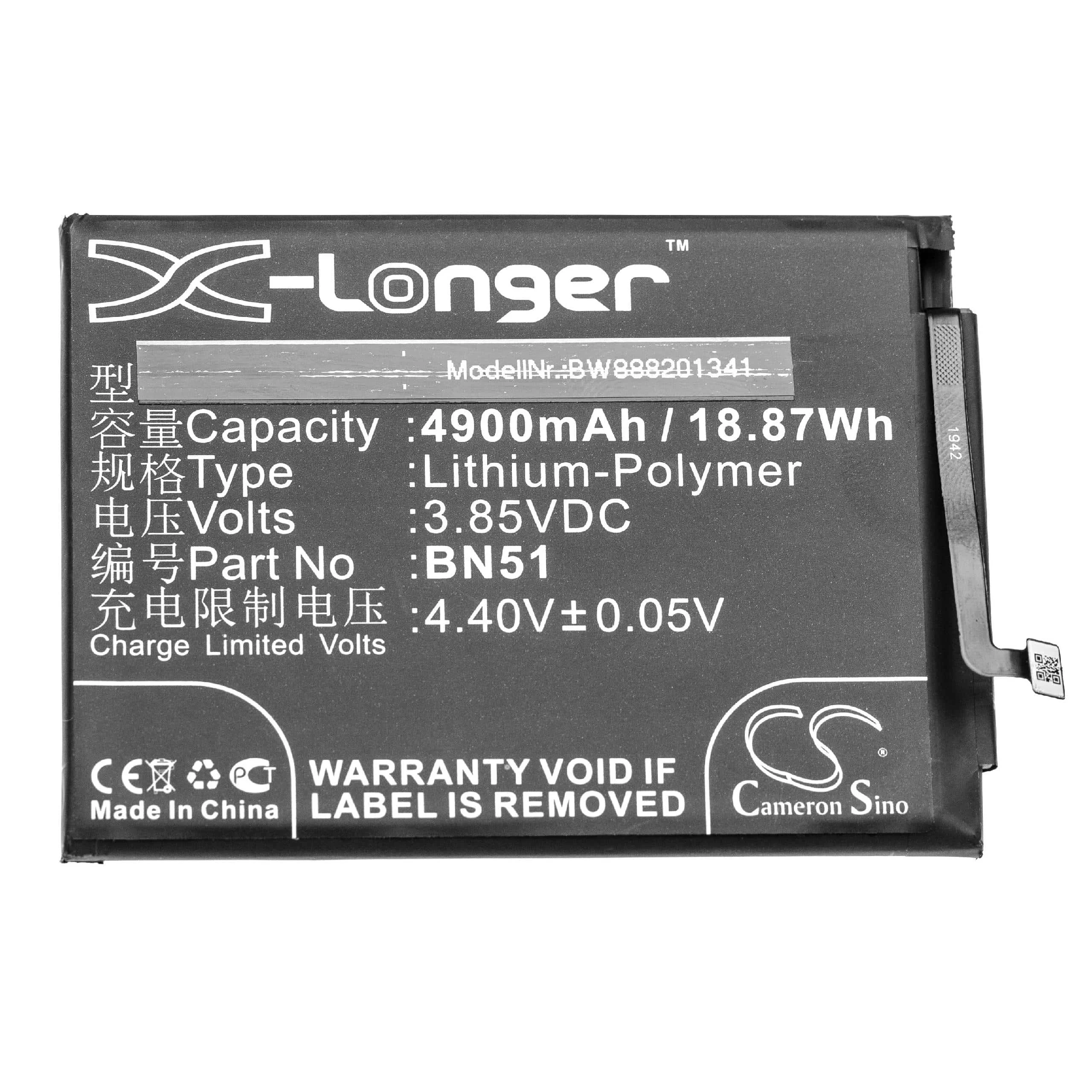Batterie remplace Xiaomi BN51 téléphone portable Xiaomi - 4900mAh 3,85V Li-polymère