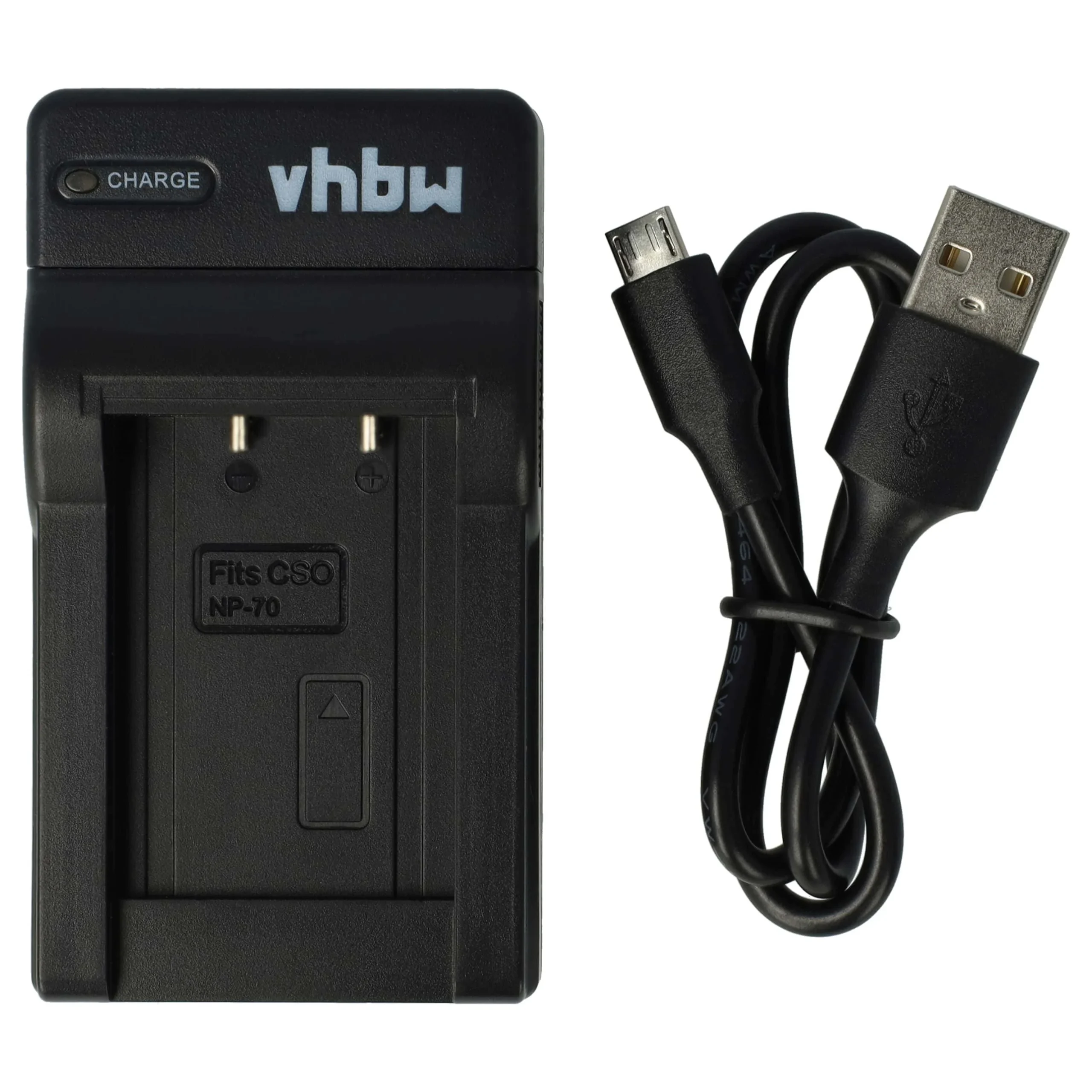 Chargeur USB-C + câble USB-C pour appareil photo Casio Exilim EX-Z150, EX-Z155, EX-Z250 - 0,5 A