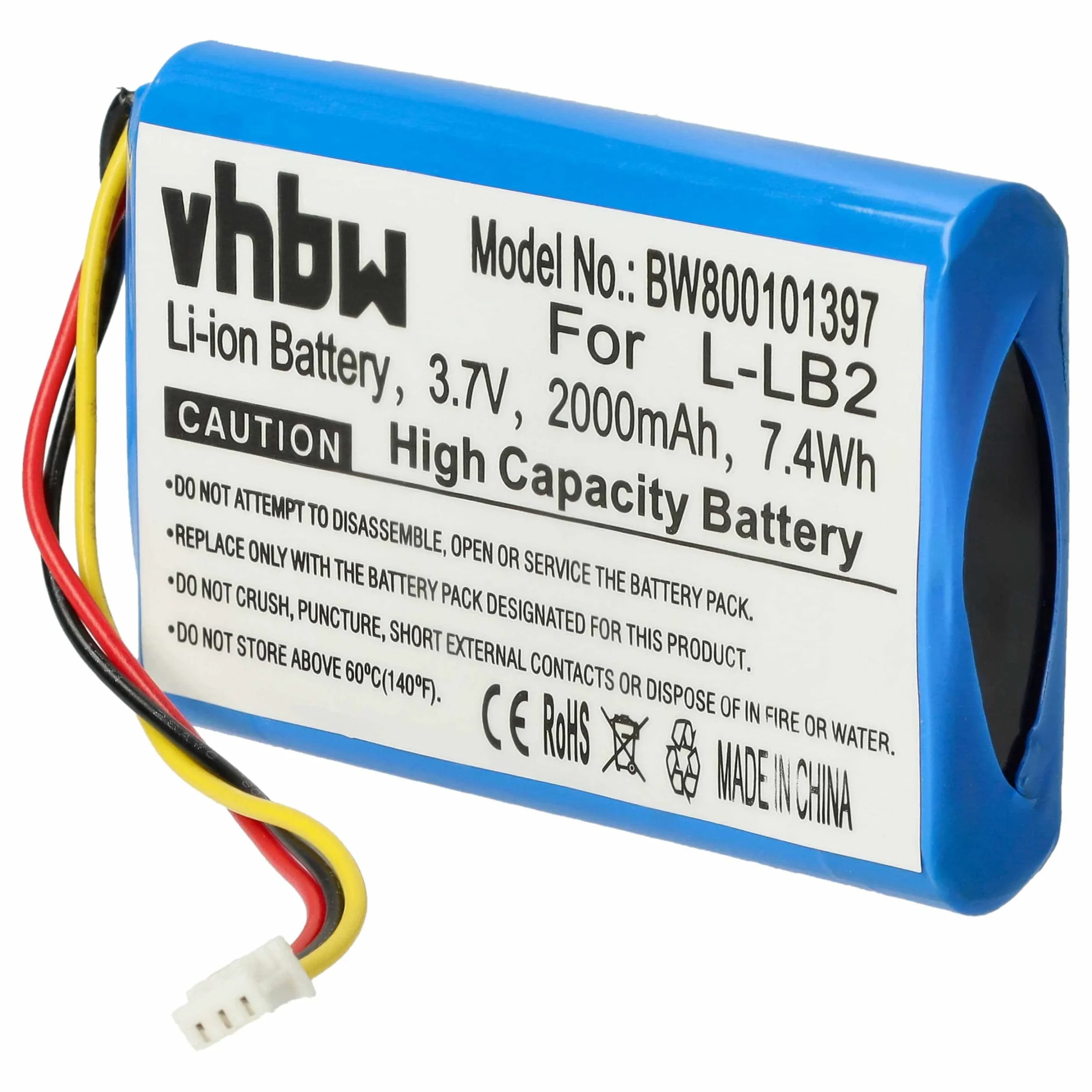Batterie remplace Logitech 190247-1000, L-LB2 souris sans-fil - 2000mAh 3,7V Li-ion