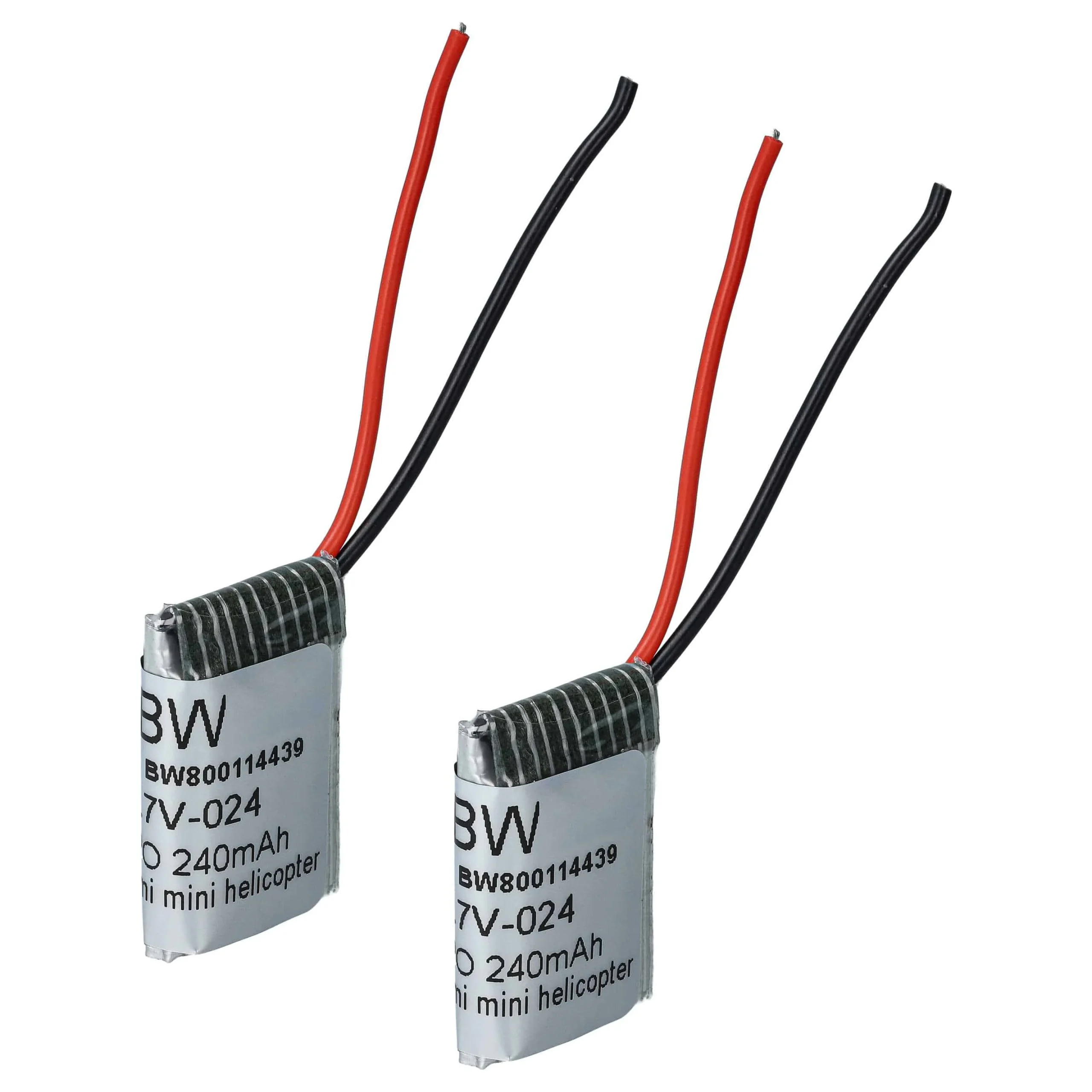 2x Batteries pour drone Syma S107G, S108G- 240mAh 3,7V Li-ion