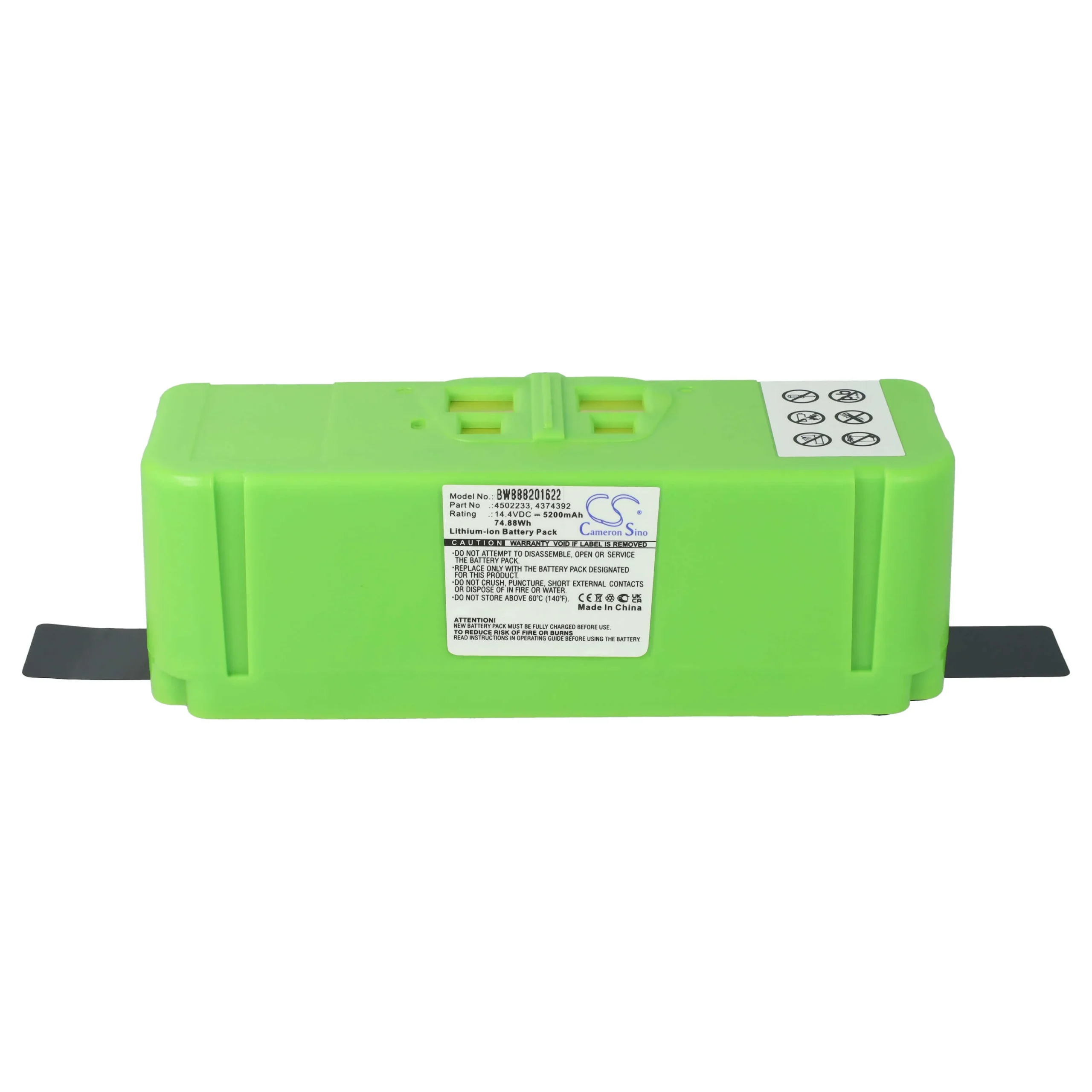 Batterie remplace iRobot 1800LI, 4374392, 4376392, 2130LI pour robot aspirateur iRobot - 5200mAh 14,4V Li-ion