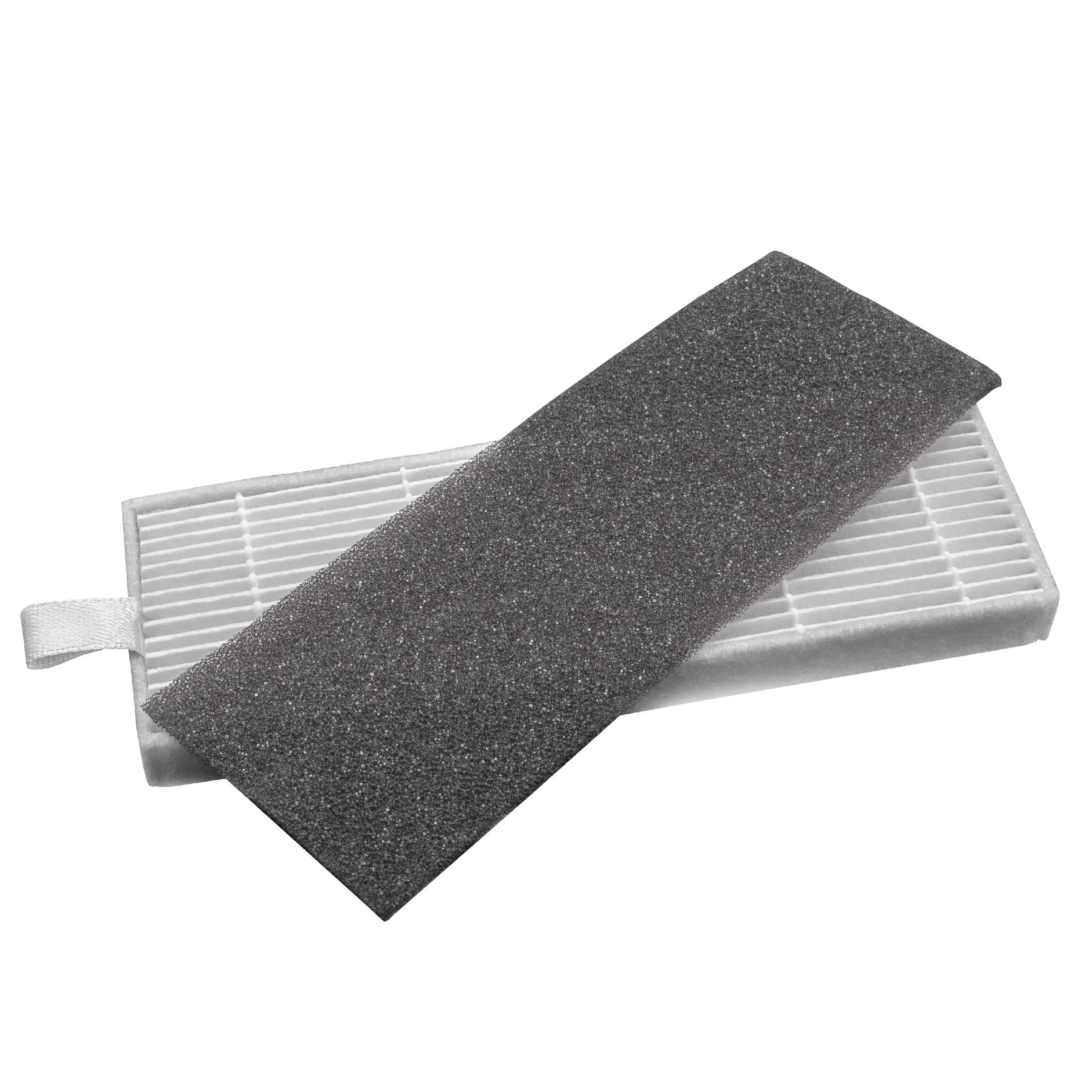Lot de 2x filtres filtre HEPA, filtre en mousse pour aspirateur robot iLife, Zaco A4 - Accessoires pour aspirateur