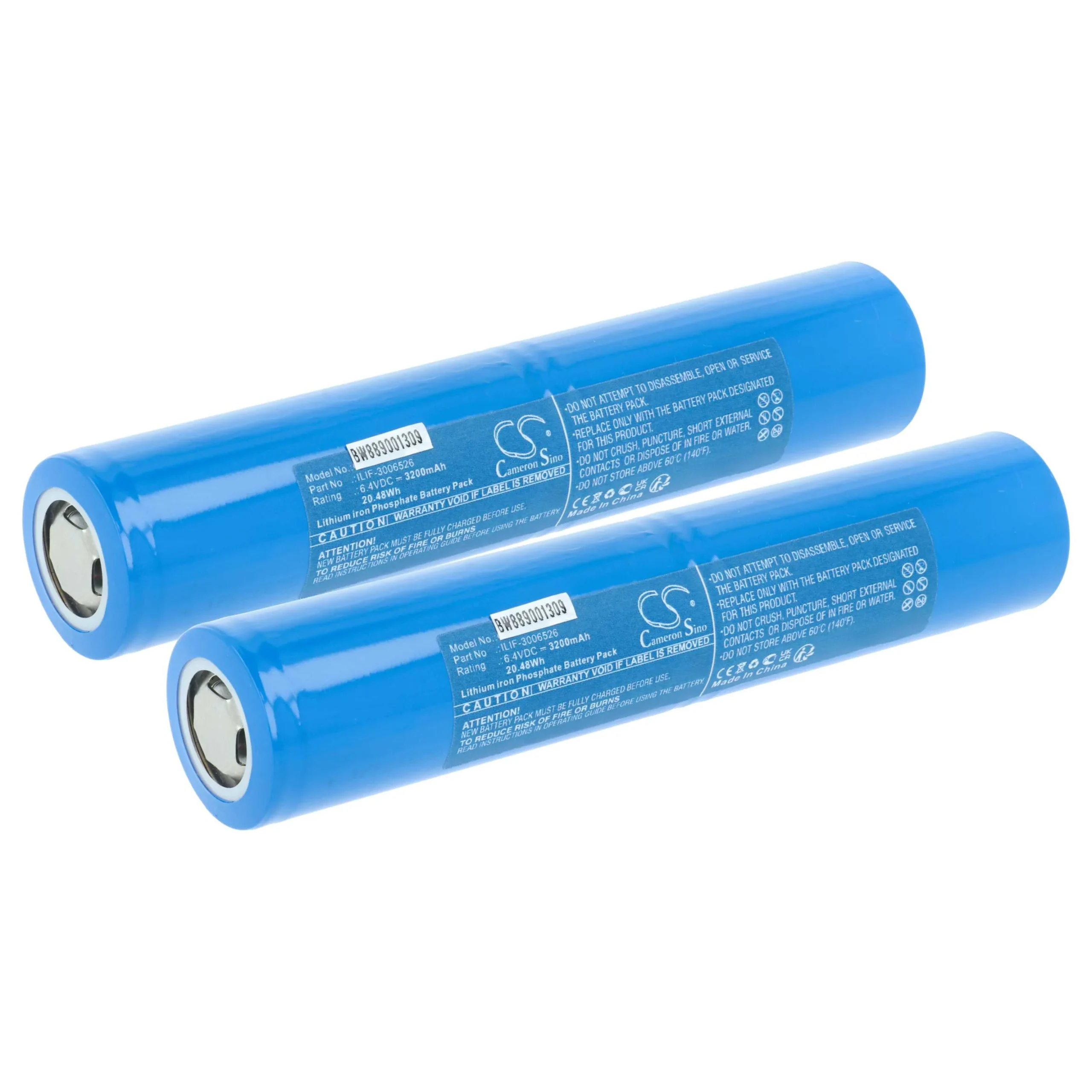 Batterie (2 pcs.) remplace Maglite ILIF-3006526 lampe de poche Maglite - 3200mAh 6,4V Li-ion