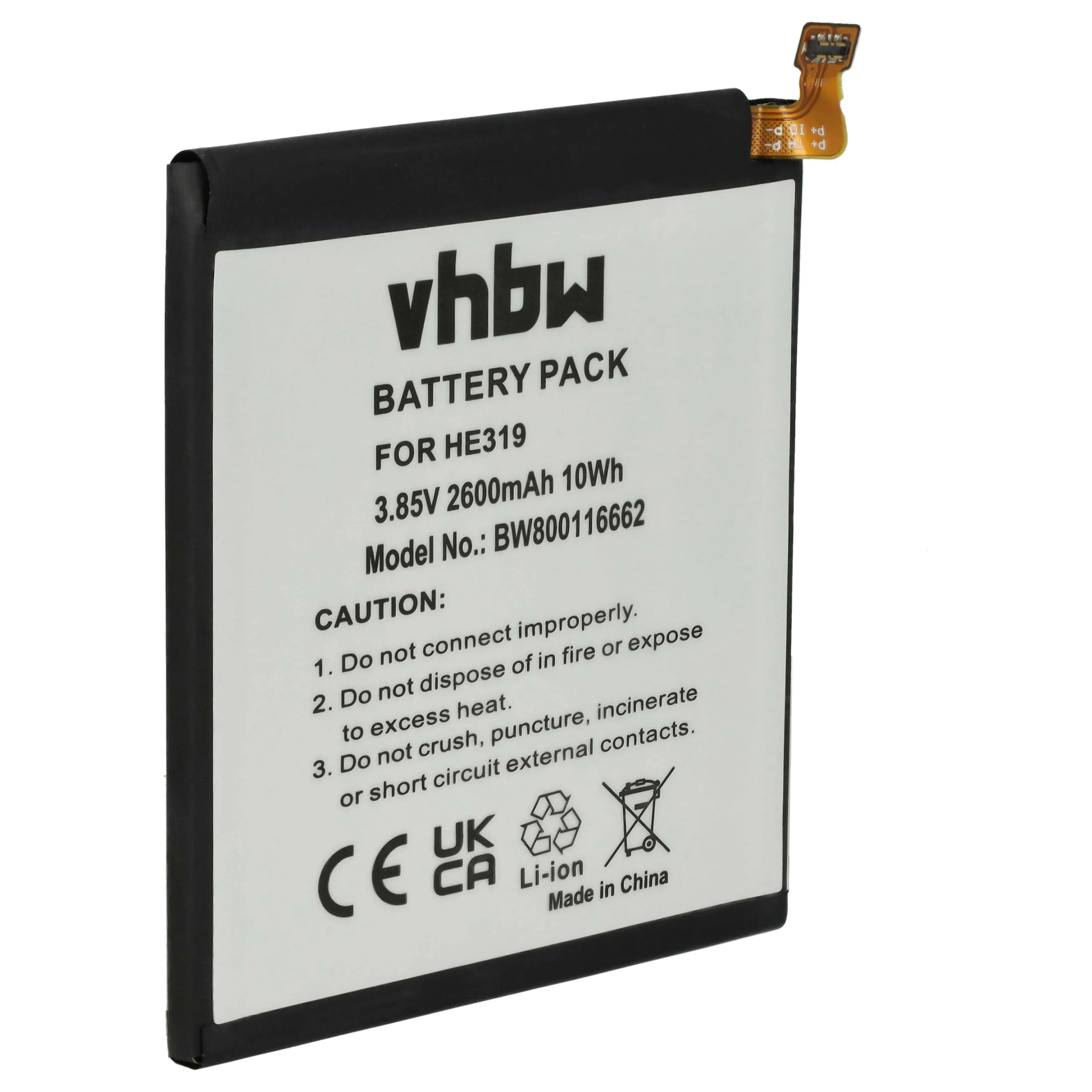 Batterie remplace Nokia HE319, HE330 téléphone portable Nokia - 2600mAh 3,85V Li-polymère