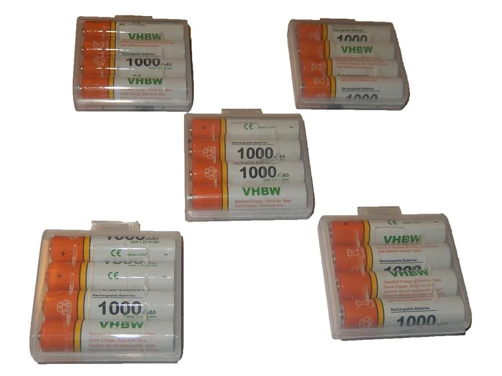 20x Batteries pour téléphone Philips, Grundig, Sennheiser, Amplicomms - 1000mAh 1,2V NiMH
