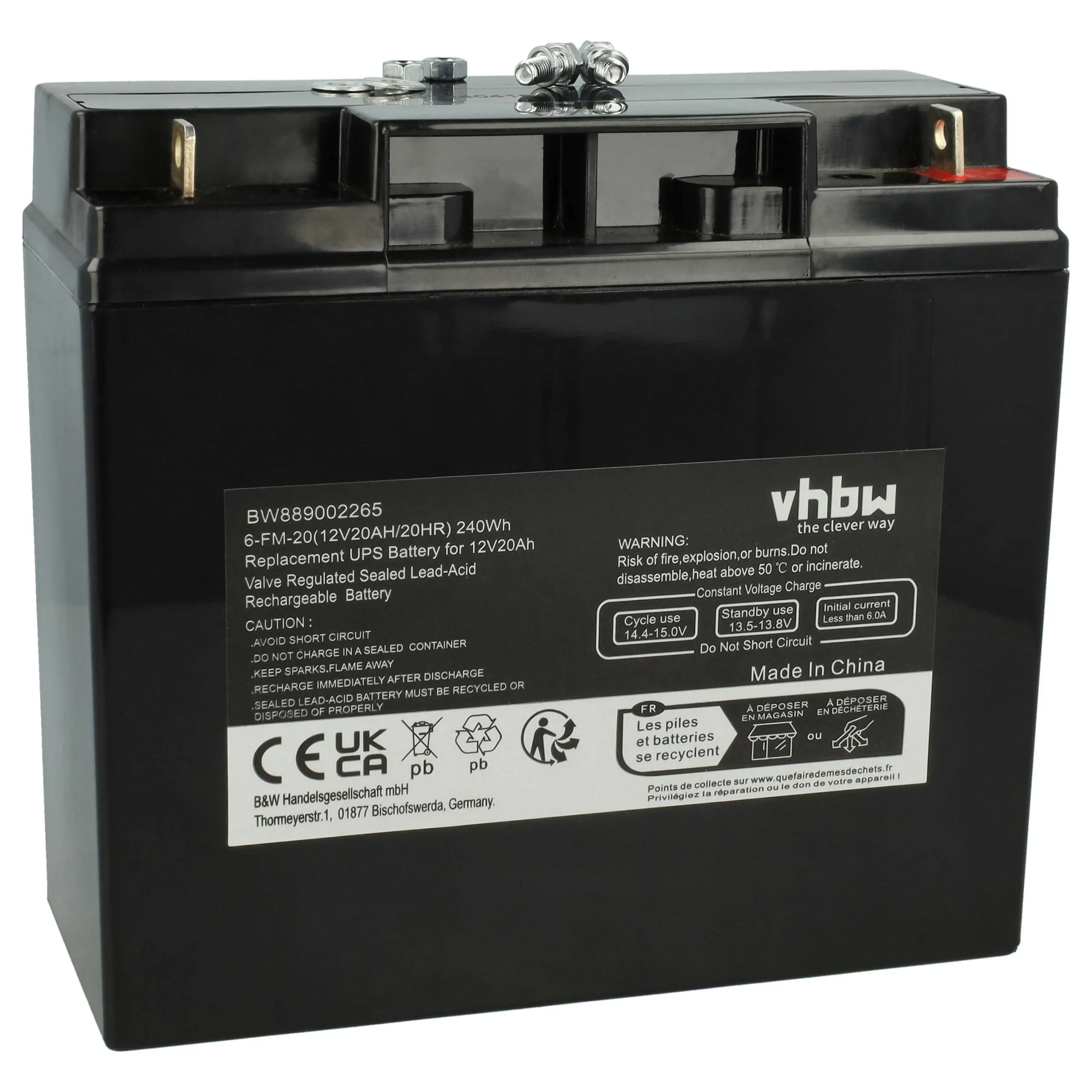 Batterie remplace AGM10 ASI - 20Ah 12V AGM