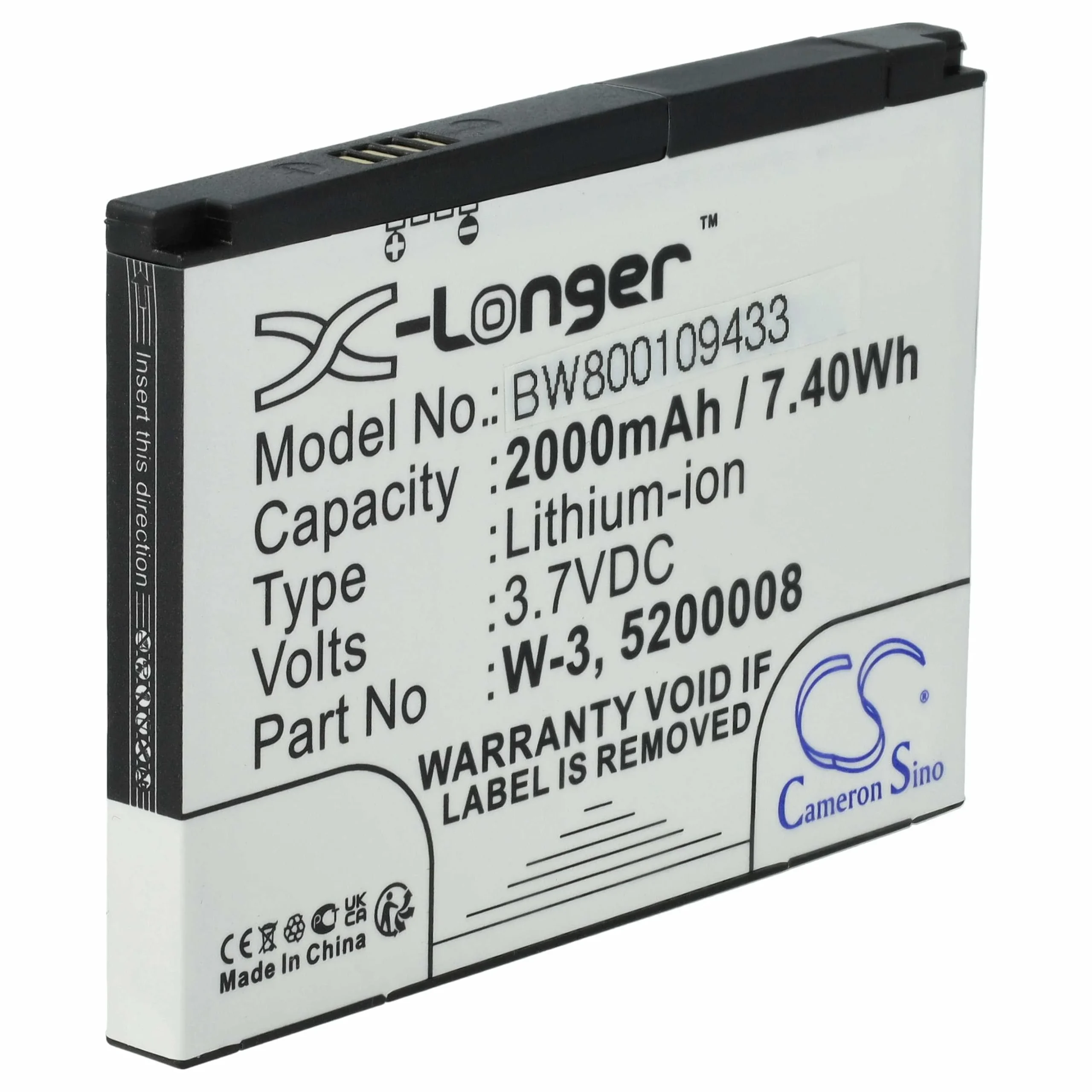 Batterie remplace Sierra W-3, 5200008 routeur modem - 2000mAh 3,7V Li-ion