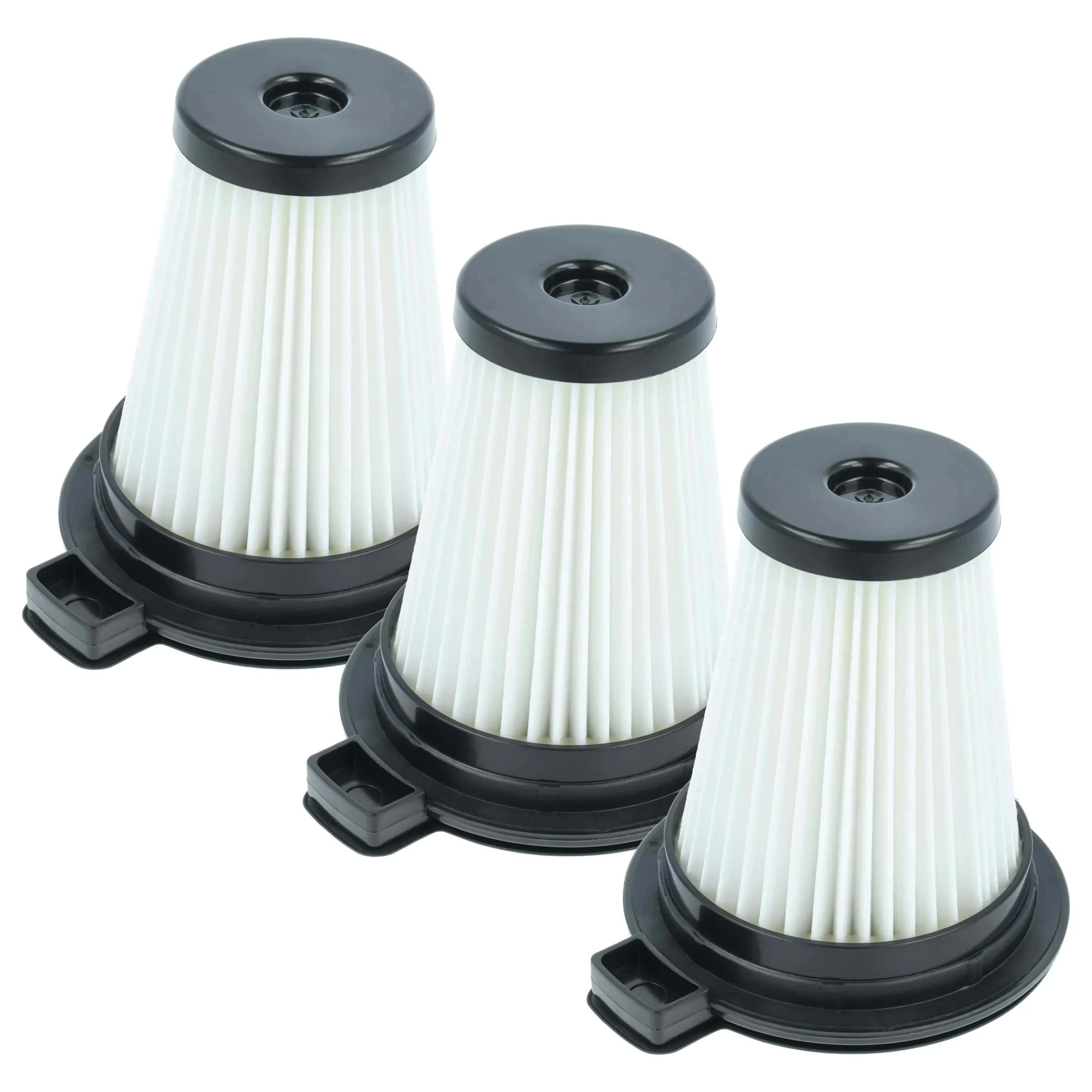 3x Filtre remplace Beko 874236, 9178039181 pour aspirateur Grundig - Cartouche Filtre H11, noir / blanc