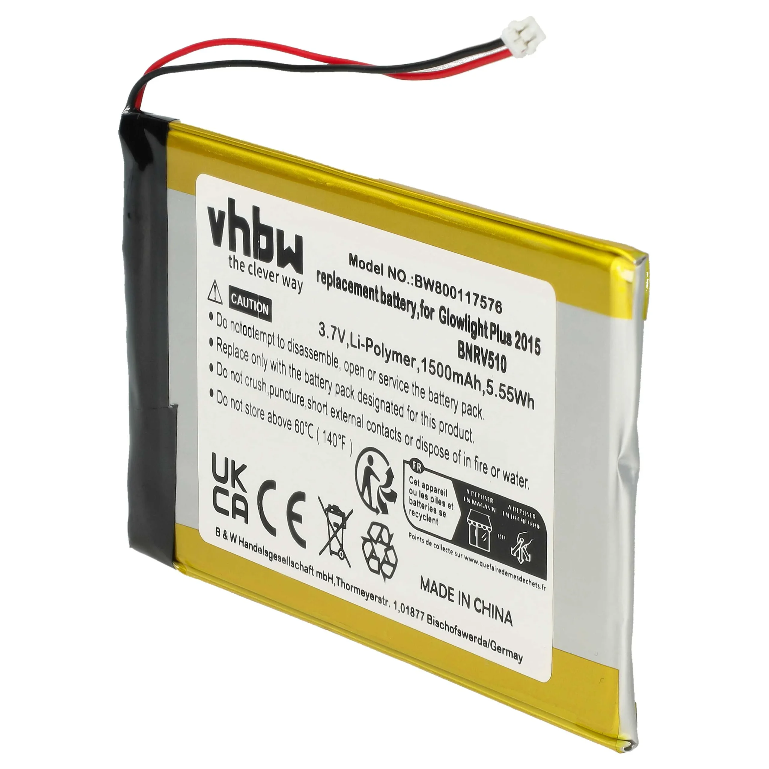 Batterie liseuse ebook - 1500mAh 3,7V Li-polymère