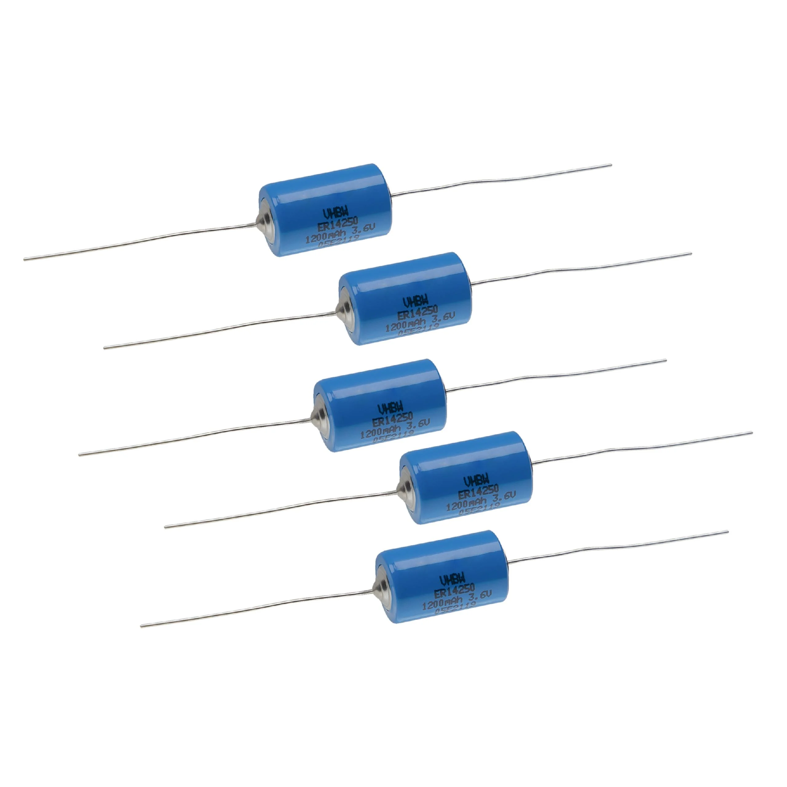 Pile (5 pcs.) ER14250 - 1200mAh 3,6V Li-SOCl2 avec pattes à souder