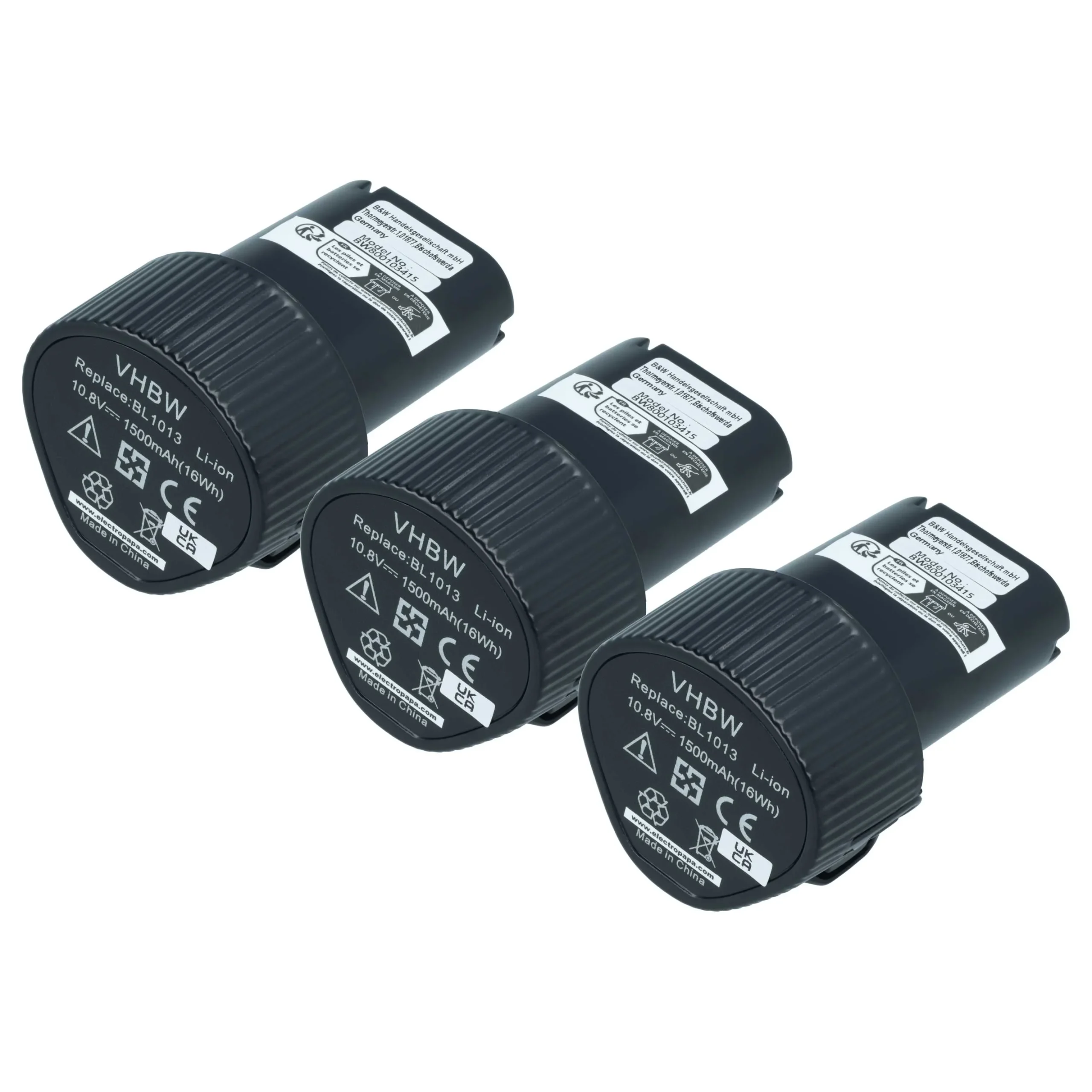 Batterie (3 pcs.) remplace Makita 194551-4, 194588-1, 194550-6 outil électrique Makita - 1,5Ah 10,8V Li-ion