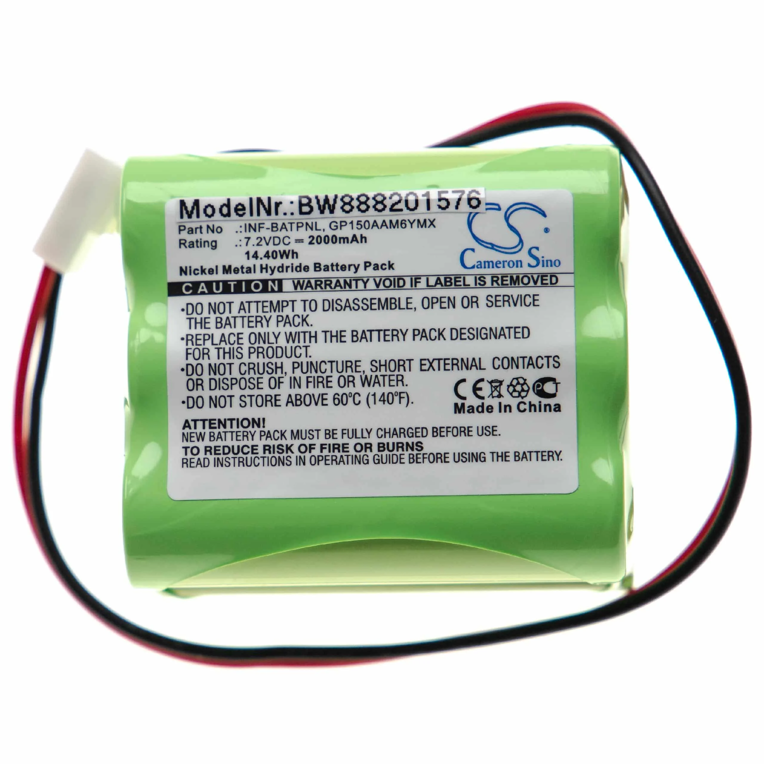 Batterie remplace ESP / Marmitek 11AAAH6YMX pour centrale d'alarme ESP / Marmitek - 2000mAh 7,2V NiMH