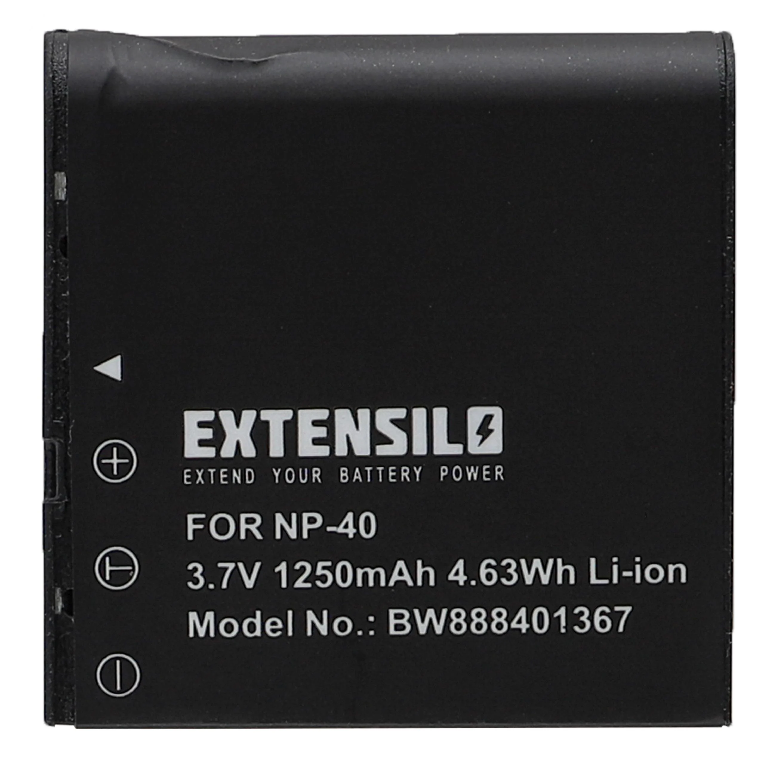Batterie remplace BenQ NP-40DBA, NP-40, NP-40DCA pour appareil photo Praktica- 1250mAh 3,7V Li-ion