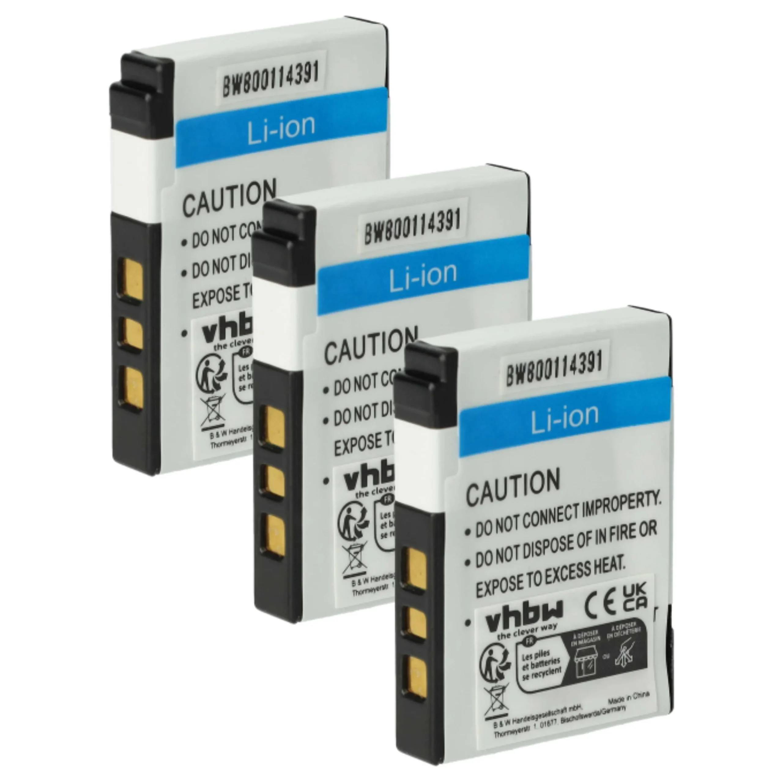 3x Batteries remplace Kodak Klic-7002 pour appareil photo Kodak- 460mAh 3,6V Li-ion