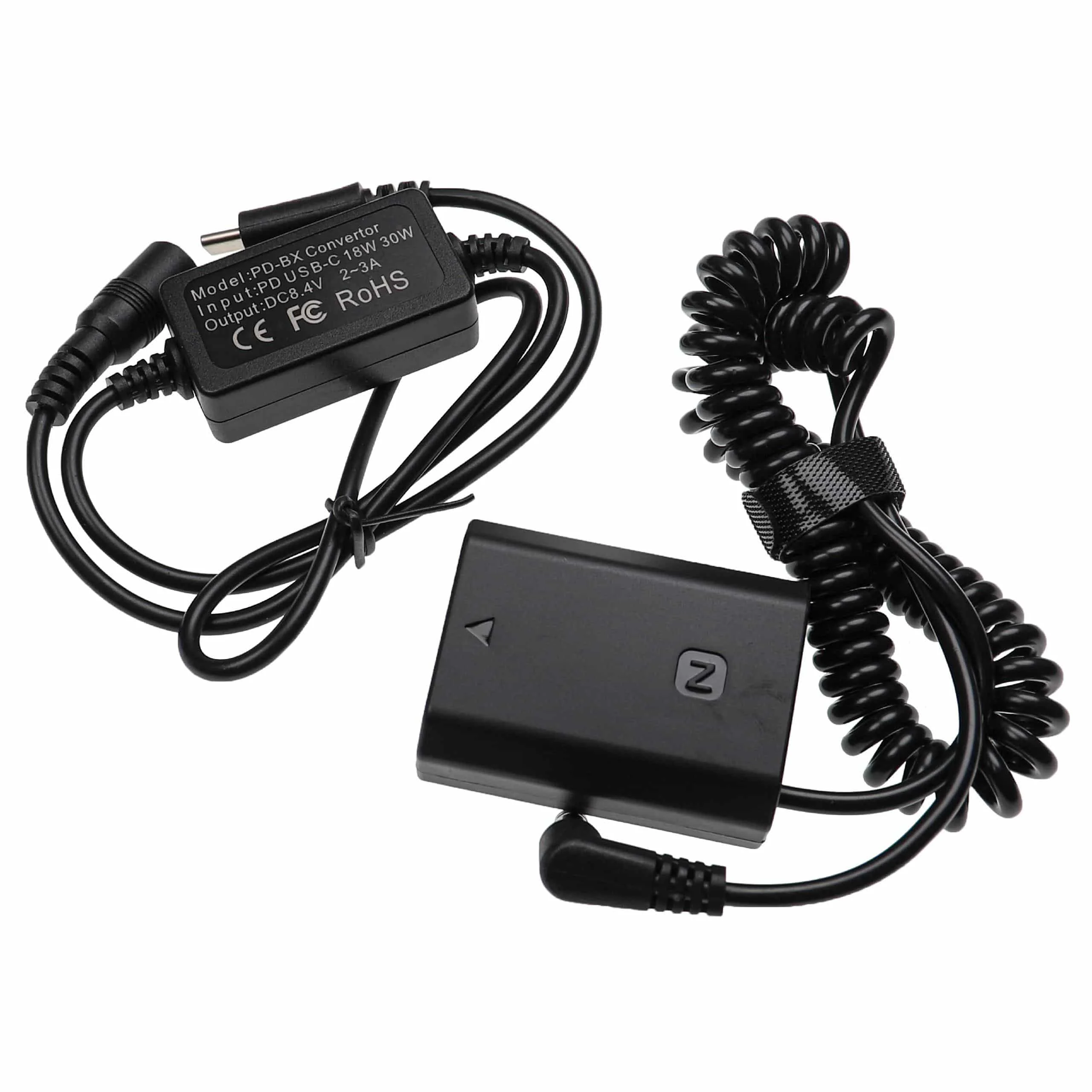 Bloc secteur USB remplace Sony AC-FZ100 pour caméra Sony + coupleur DC comme Sony