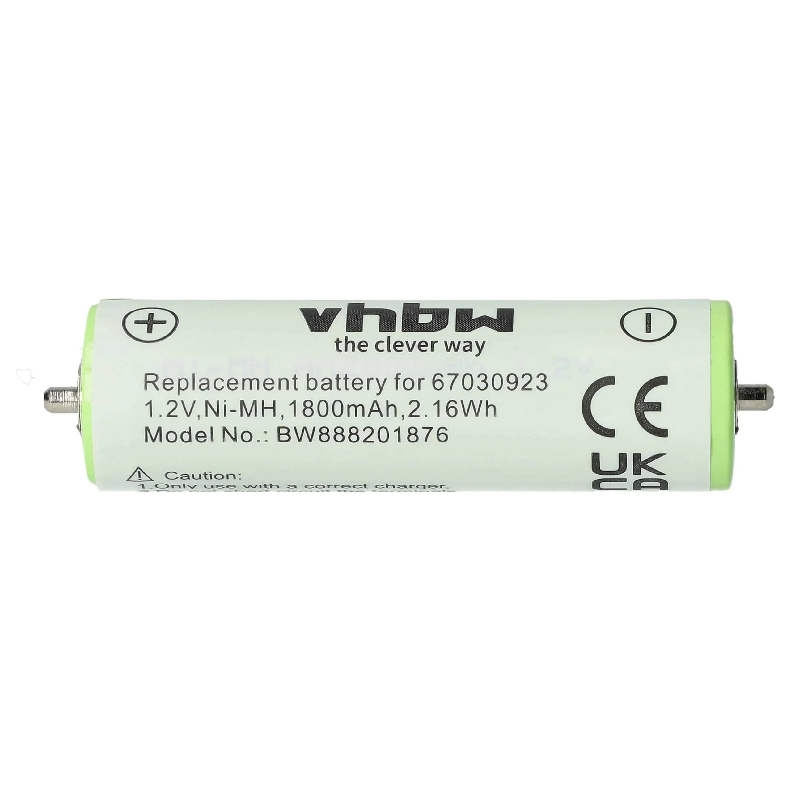 Batterie remplace Braun 67030923, 67030834, 67030165 pour rasoir électrique Panasonic - 1800mAh 1,2V NiMH