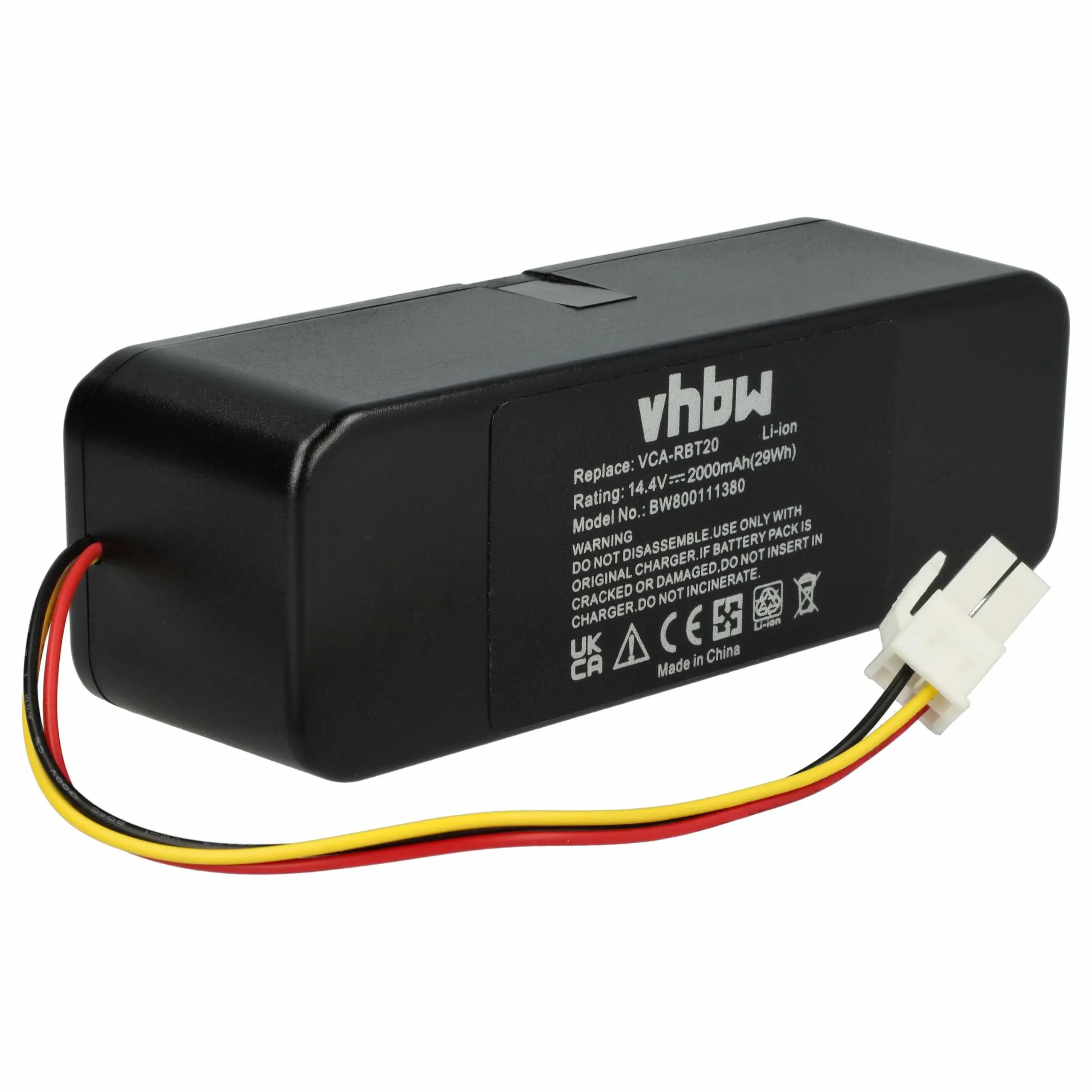Batterie remplace Samsung AP5576883, AP5579205 pour robot aspirateur Samsung - 2000mAh 14,4V Li-ion