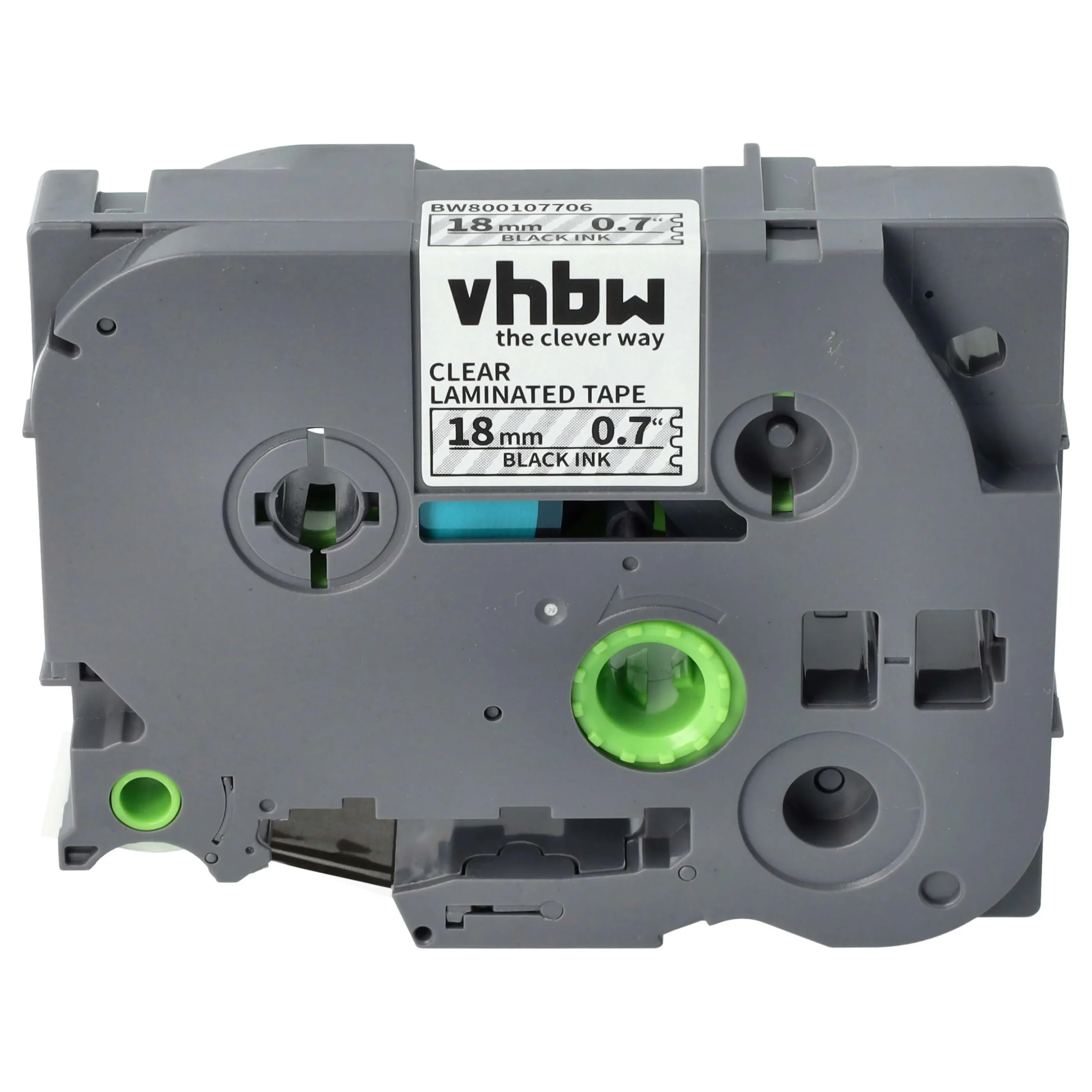 Cassette à ruban remplace Brother TZ-141, TZE-141 - 18mm lettrage Noir ruban Transparent, plastique