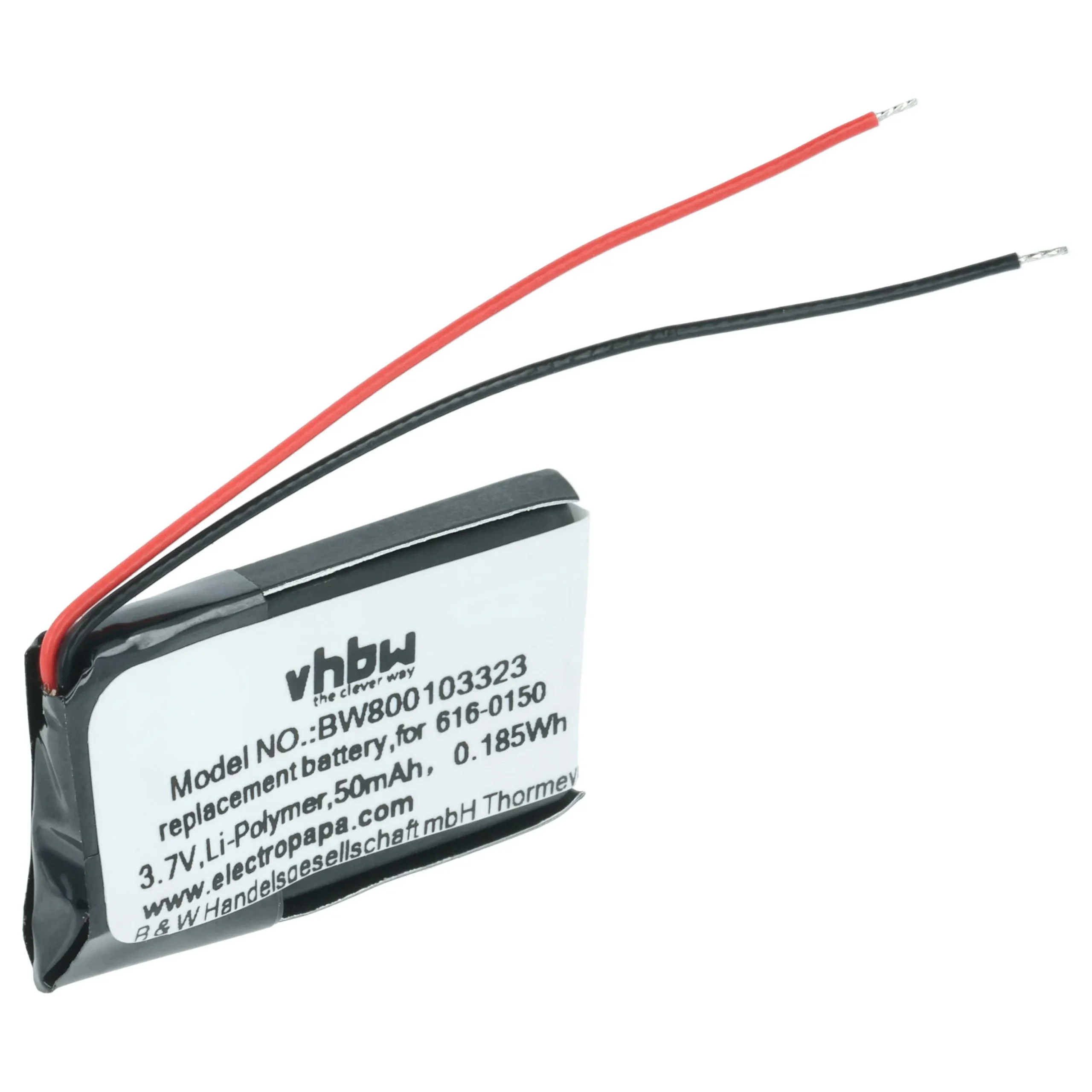 Batterie remplace Apple 616-0150, 616-0548 pour lecteur MP3 Apple - 50mAh 3,7V Li-polymère