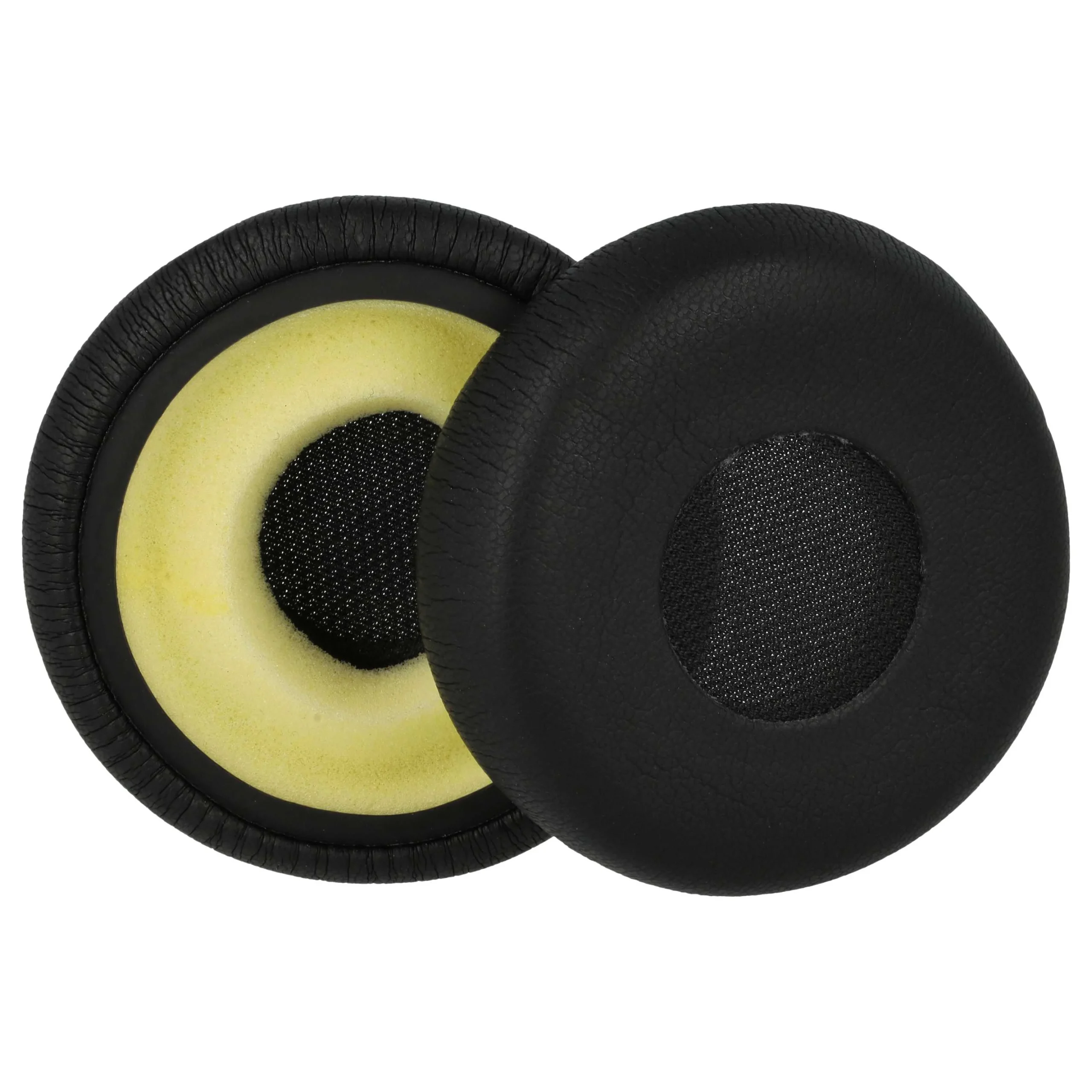 2x Coussinets d'oreille remplace Jabra 5706991017618, 14101-46 pour casques écouteurs Jabra - noir / jaune