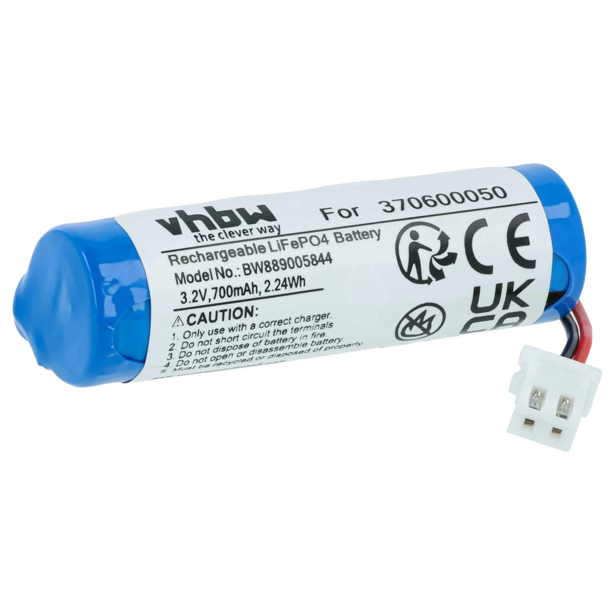 Batterie remplace Carrera 370600050 modèle radio-télécommandé - 700mAh 3,2V LiFePO4, JST ZH