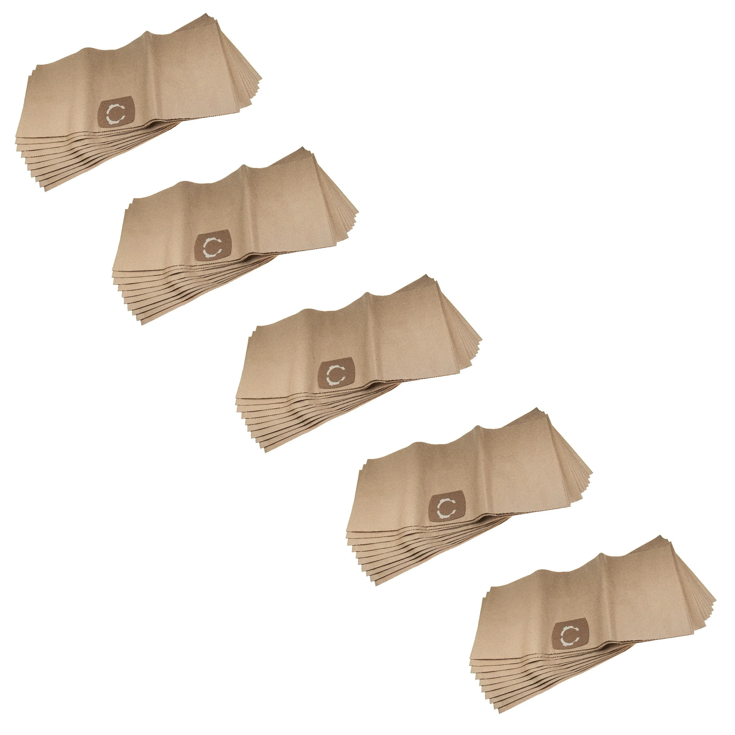 50x Sac remplace Swirl VAC 130, K 222 (30 l), R 24, Uni 30 pour aspirateur Thomas - papier