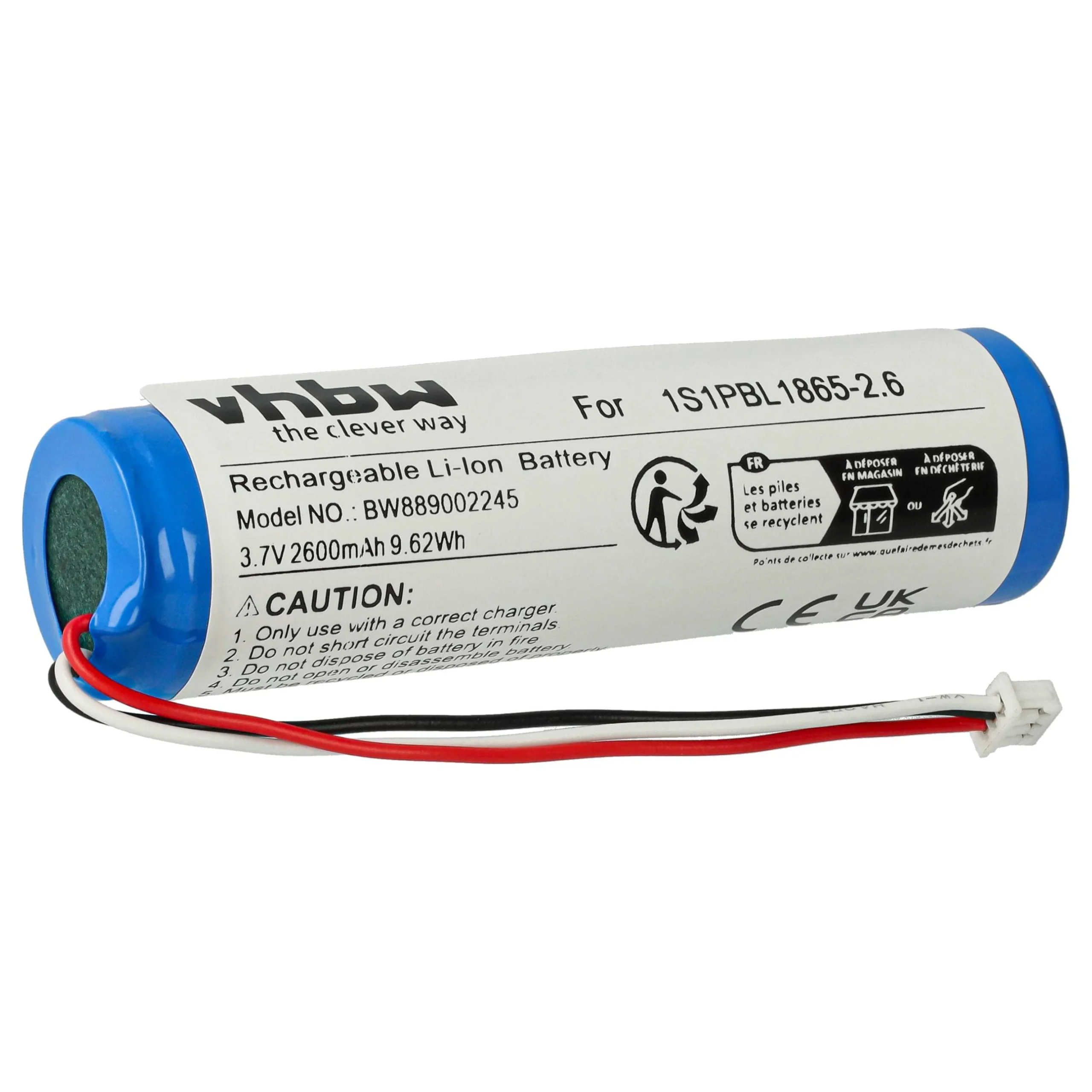 Batterie remplace Philips 1S1PBL1865-2.6 pour moniteur bébé Philips - 2600mAh 3,7V Li-ion