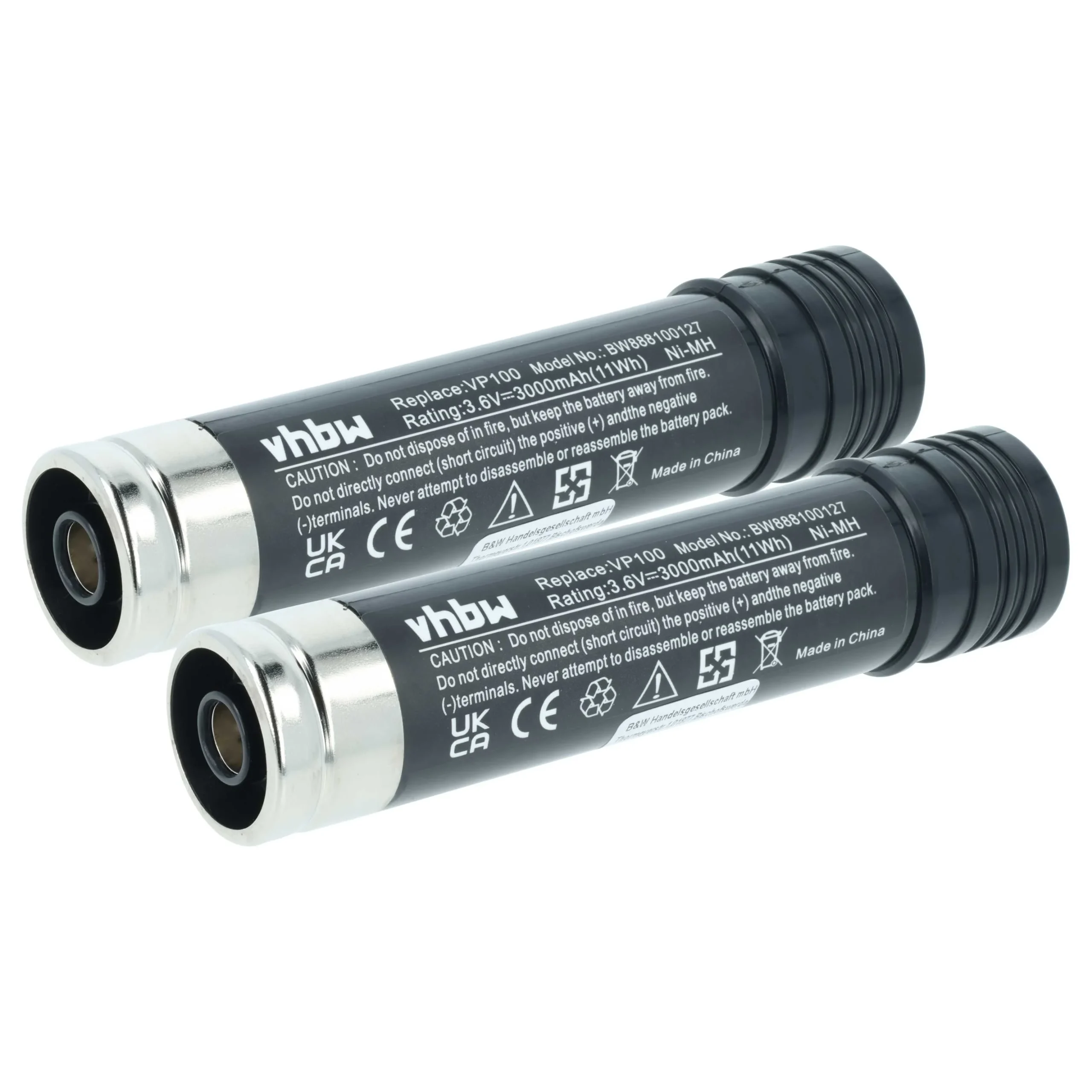 Batterie (2 pcs.) remplace Black & Decker 151995-02, 1519950-3 outil électrique Hetronic - 3000mAh 3,6V NiMH
