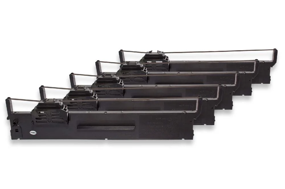 5x Ruban encreur remplace Epson C13S015339 pour imprimante matricielle / étiquette - noir