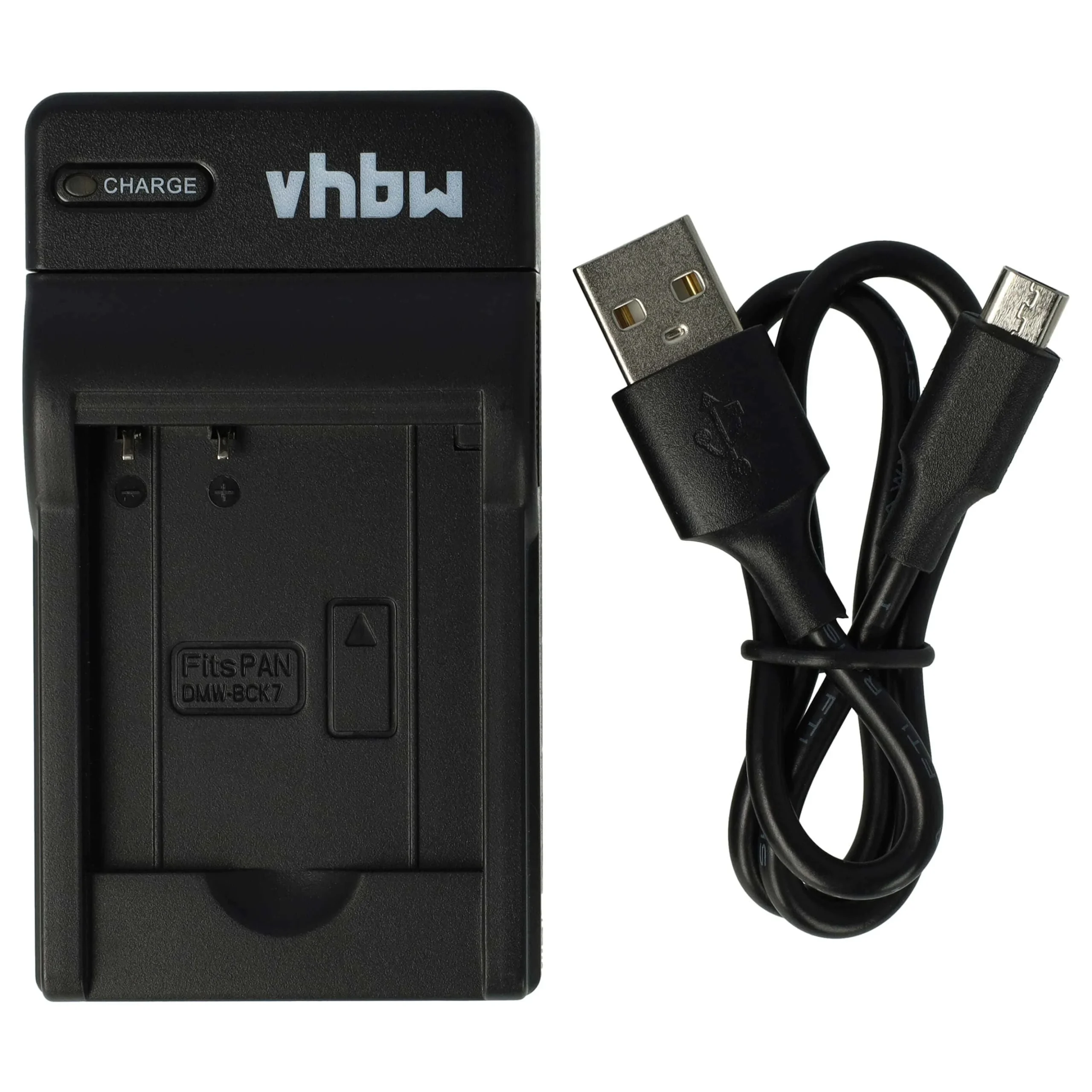 Chargeur USB-C + câble USB-C pour appareil photo Panasonic Lumix DMC-FH2, DMC-FH2A, DMC-FH2K, DMC-FH2P - 0,5 A