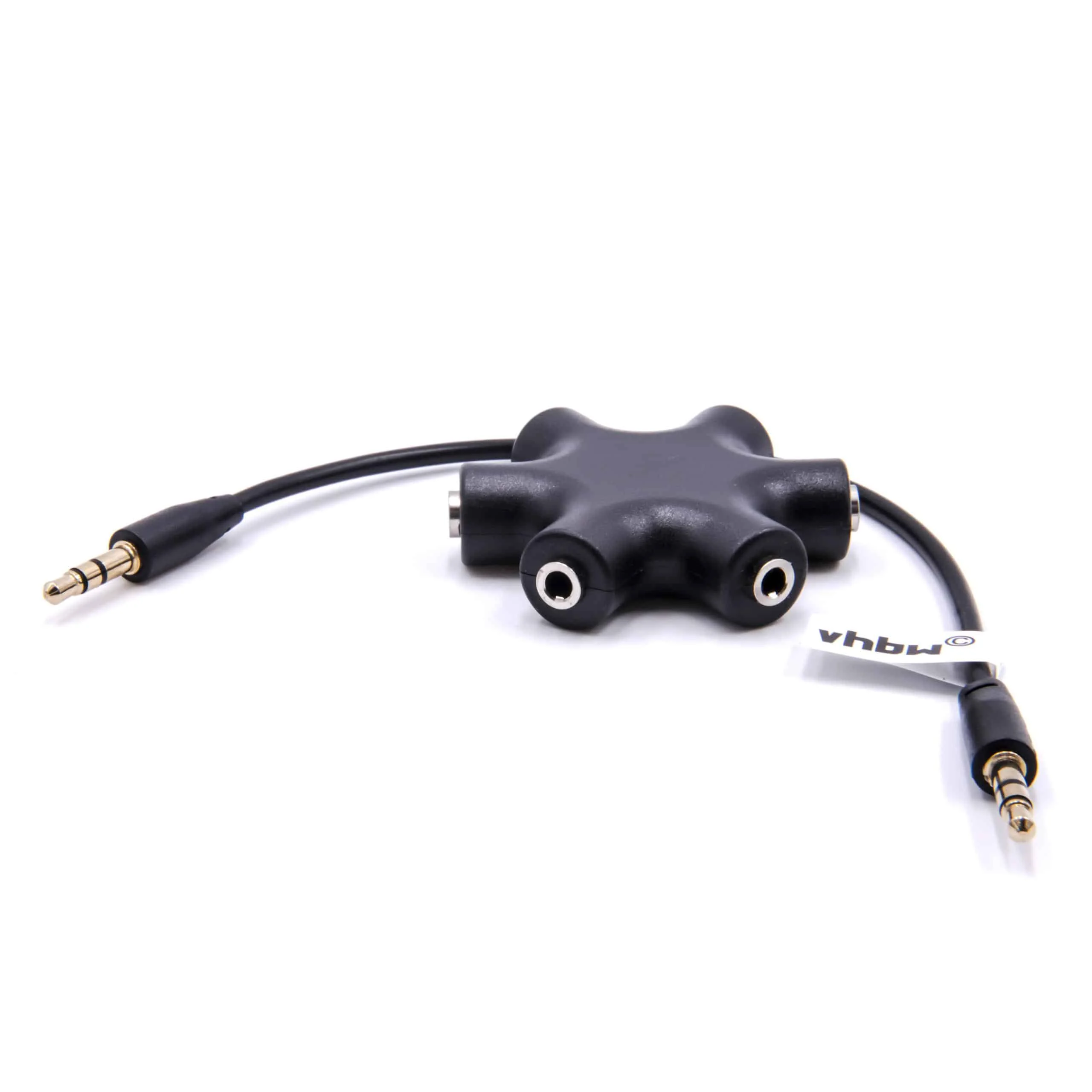 Répartiteur audio 6 ports jack pour écouteurs, enceinte, tablette - noir