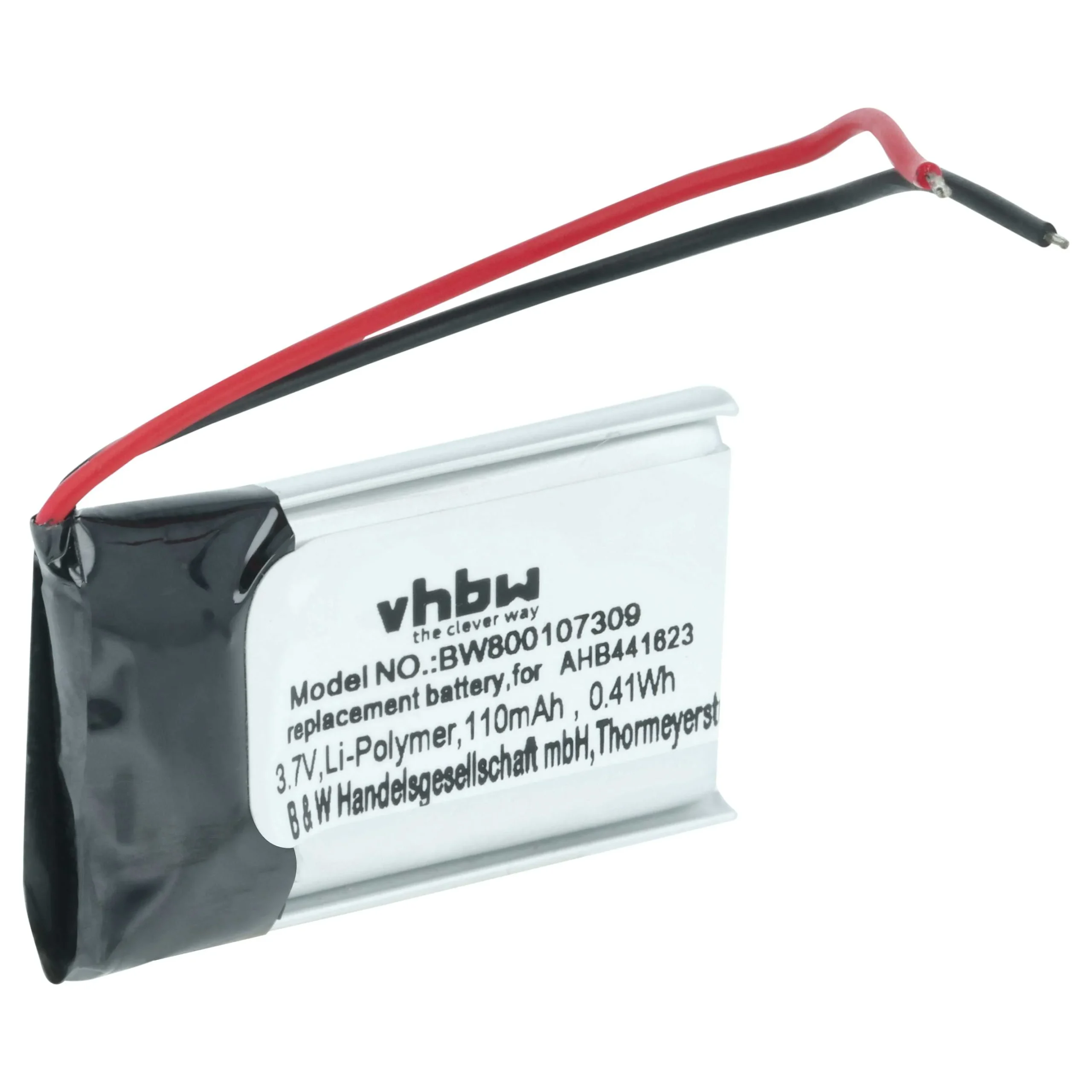 Batterie remplace Sony 381424, AHB441623 pour lecteur MP3 Sony - 110mAh 3,7V Li-polymère