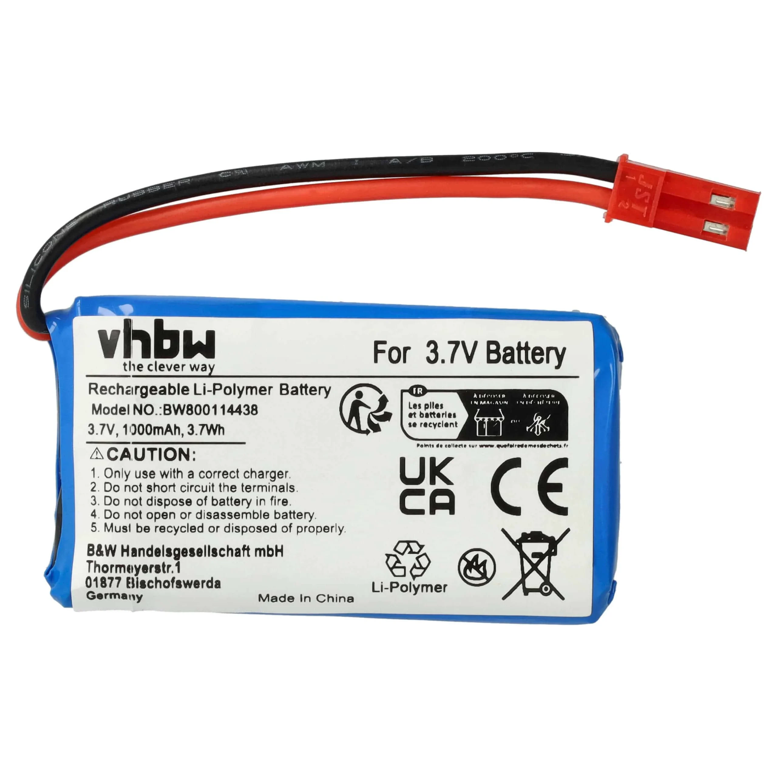 Batterie pour drone Quadcopter 20C- 1000mAh 3,7V Li-ion