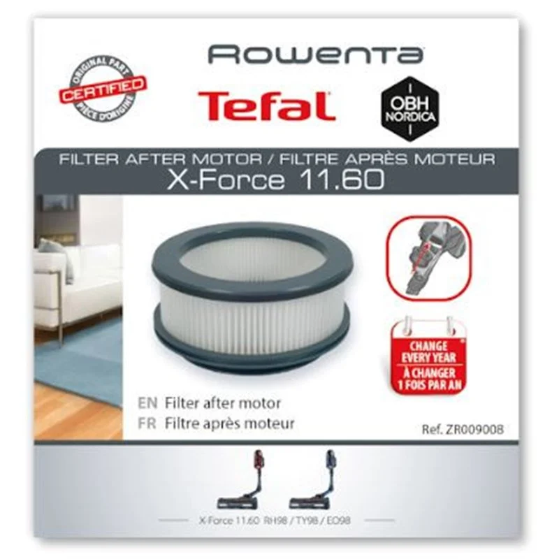 Filtre cylindrique après moteur Rowenta XFORCE 11.60 - Promos