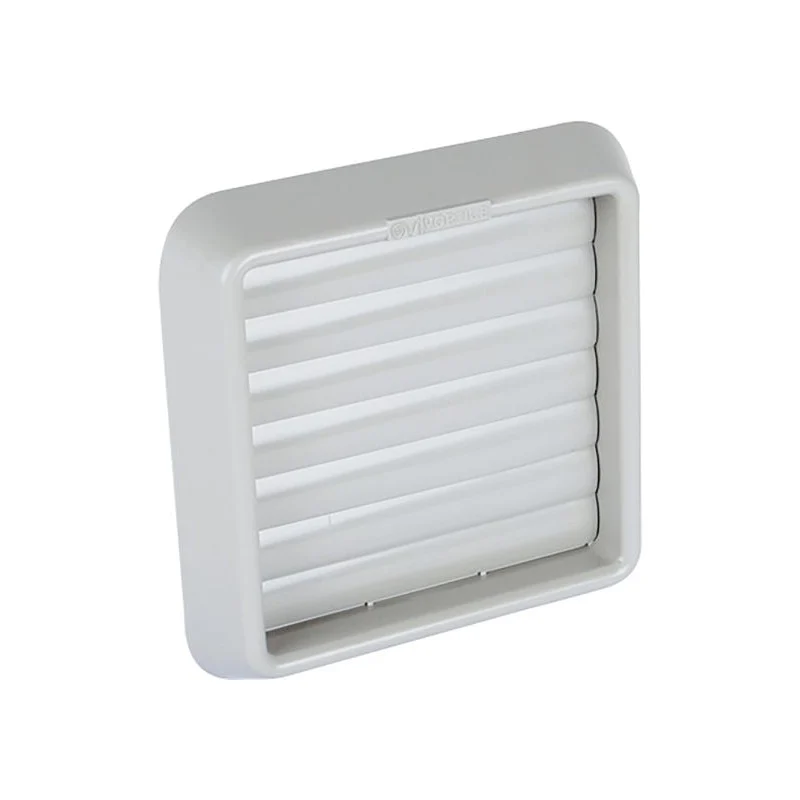 Grille grise à volets anti-retour à collerette pour extracteur Vortice Ø120mm