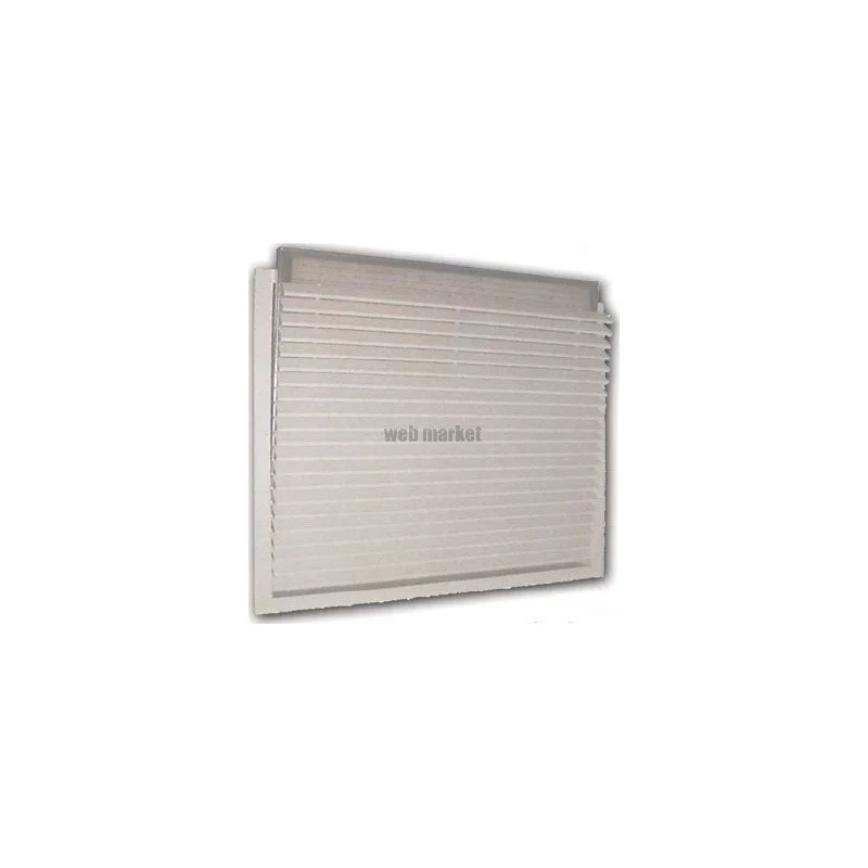 GRILLE DE REPRISE À AILETTES FIXES ET PORTE-FILTRE POUR DALLE DE FAUX PLAFOND