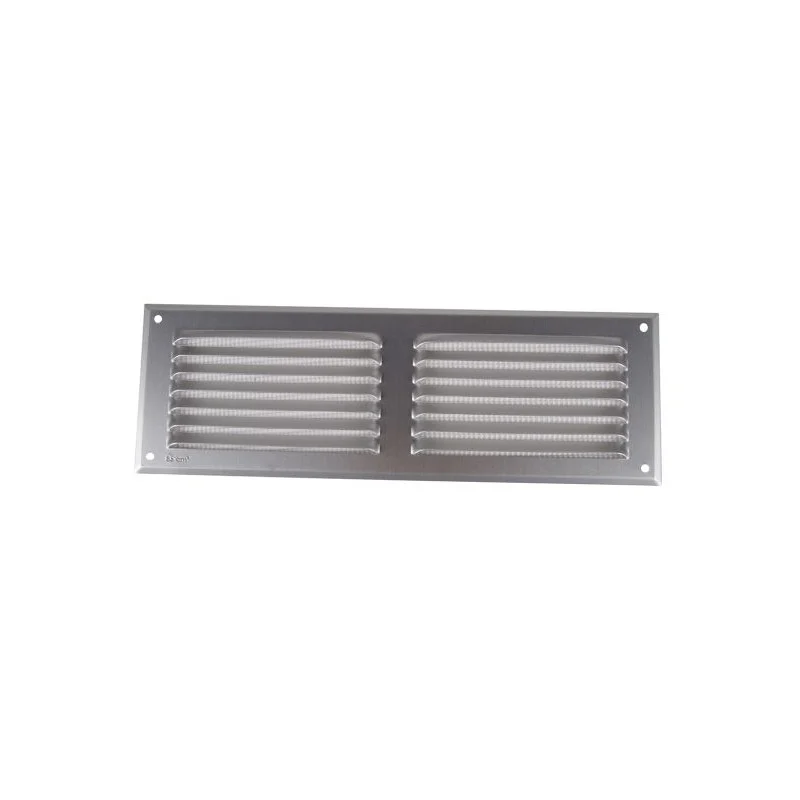 Grille en aluminium anodinisé avec moustiquaire 240x140mm - Promos