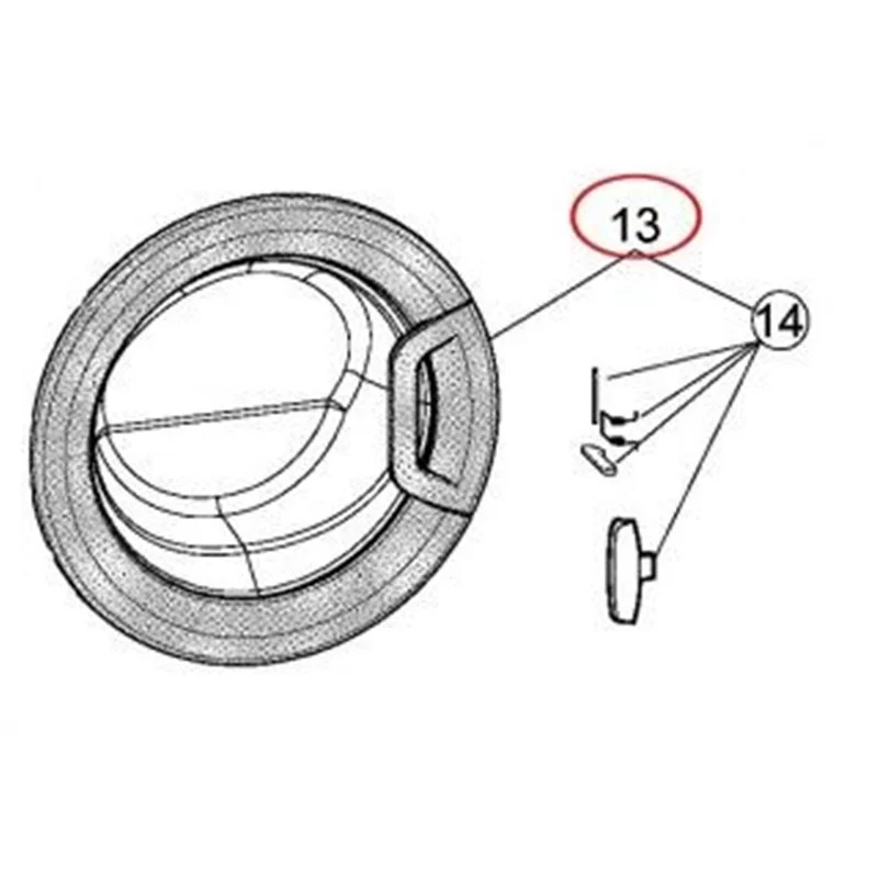 Hublot complet pour machine à laver Hotpoint Ariston C00513888, C00290586 - Promos