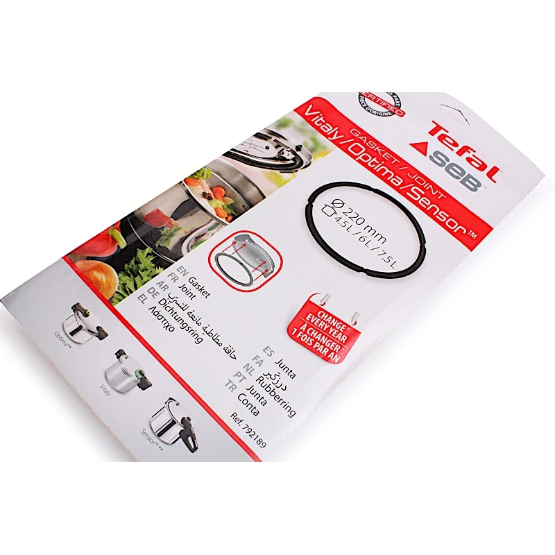 Joint Ø 220 mm pour cocotte-minute 4.5/6/7.5L Seb Clipso - 792189