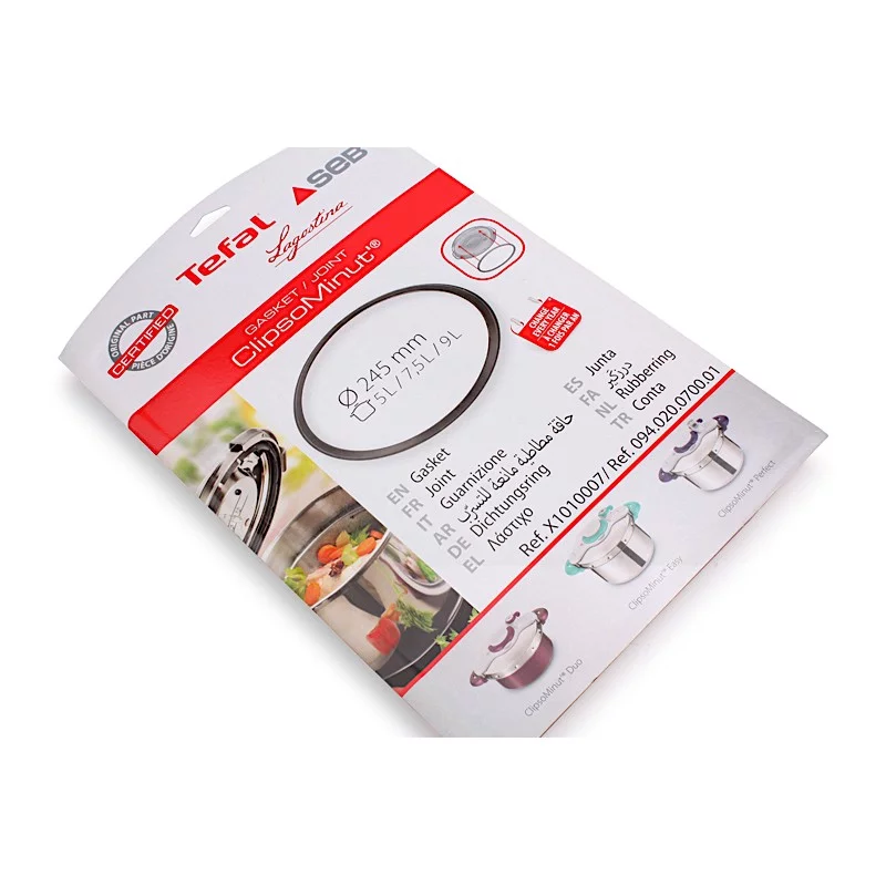 Joint Ø 245 mm pour cocotte-minute 5/7.5/9L Seb Tefal - X1010007