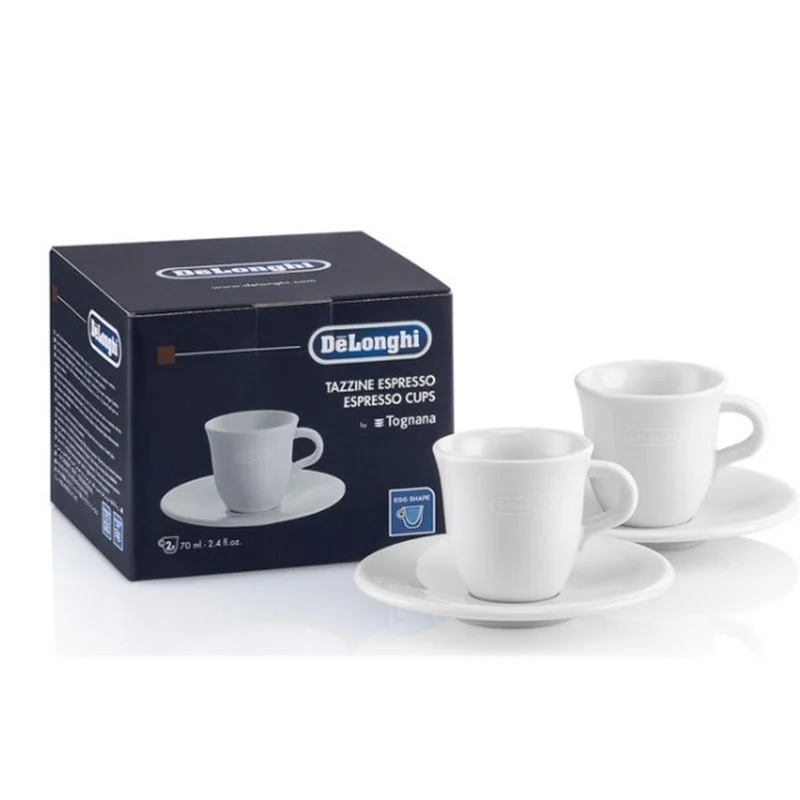 Lot de 2 tasses en porcelaine pour cafetière Delonghi 5513283721 - Promos